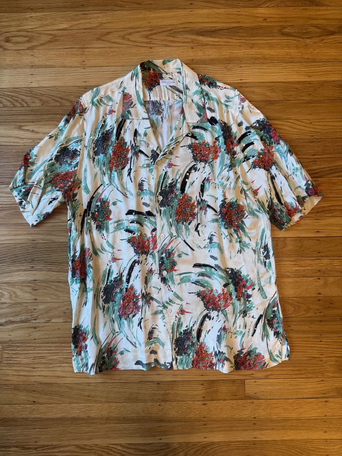 Dries Van Noten Short sleeve embellished button down Size US M / EU 48-50 / 2 - 1 Thumbnail