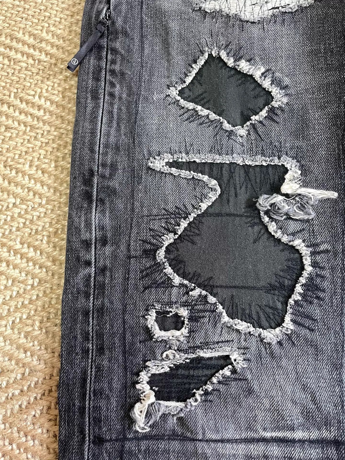 Vanquish VANQUISH x FRAGMENT Black HW Destructed Jeans W36 Size US 36 / EU 52 - 4 Thumbnail