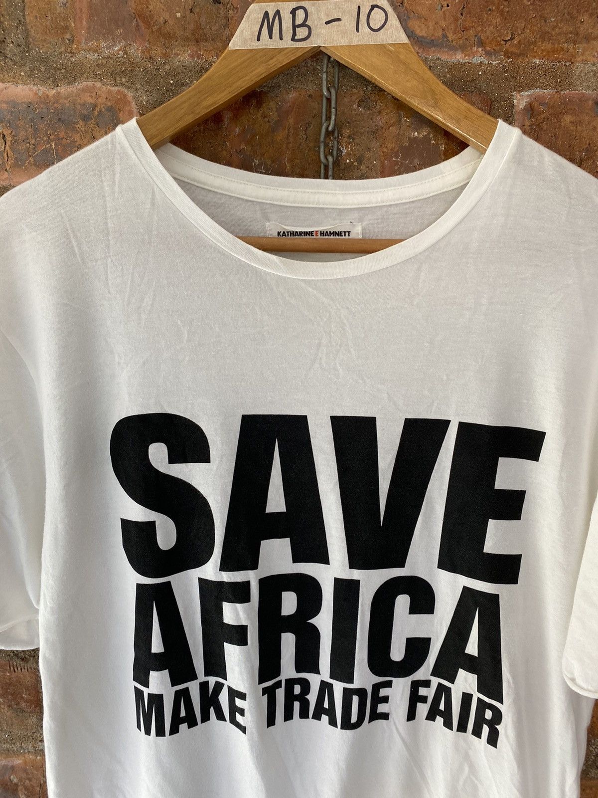 Katharine Hamnett London 1990s Save Africa Poem tee Size US M / EU 48-50 / 2 - 3 Thumbnail