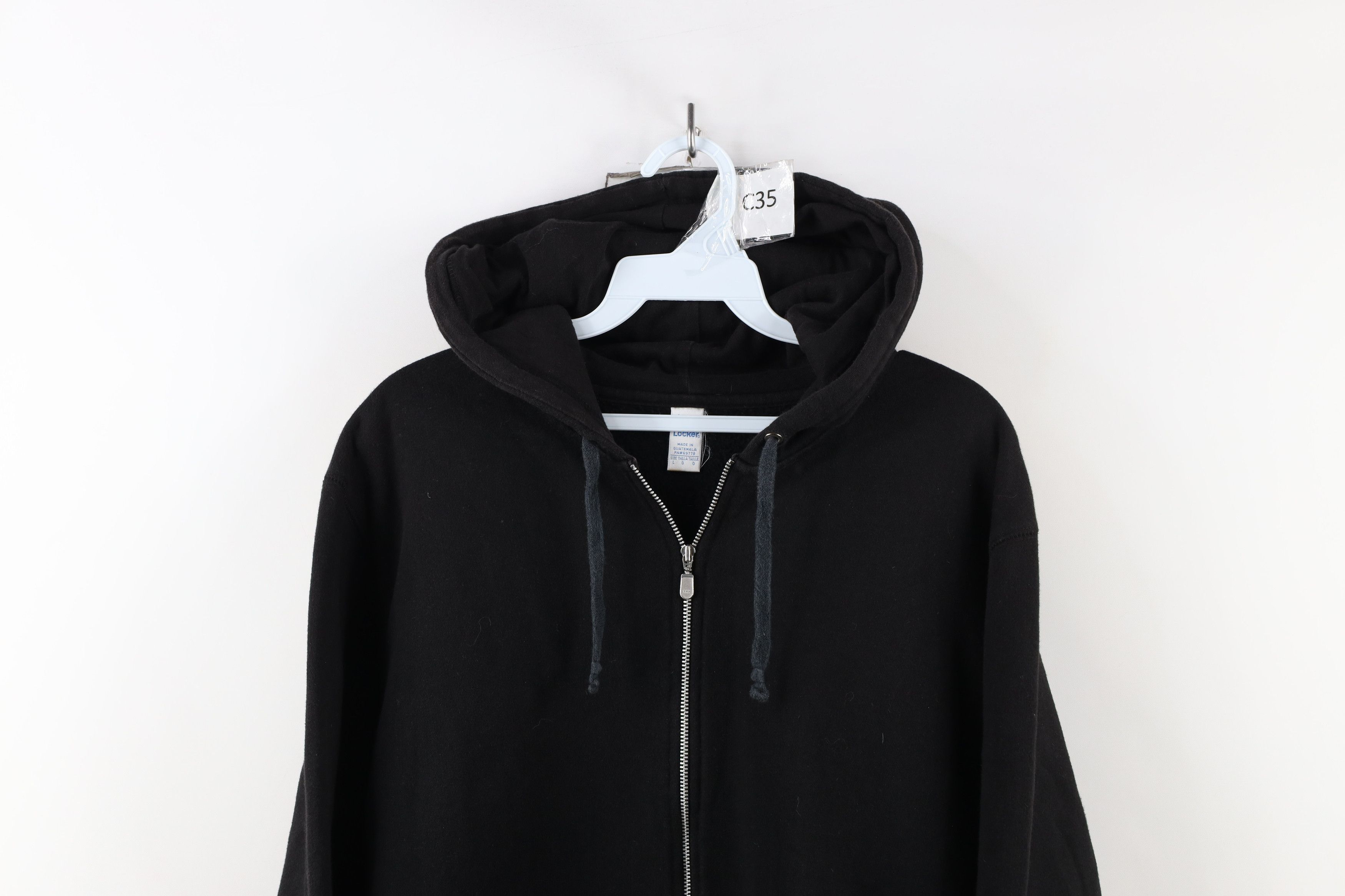 Vintage Vintage 90s Streetwear Full Zip Hoodie Sweatshirt Black Size L / US 10 / IT 46 - 2 Thumbnail