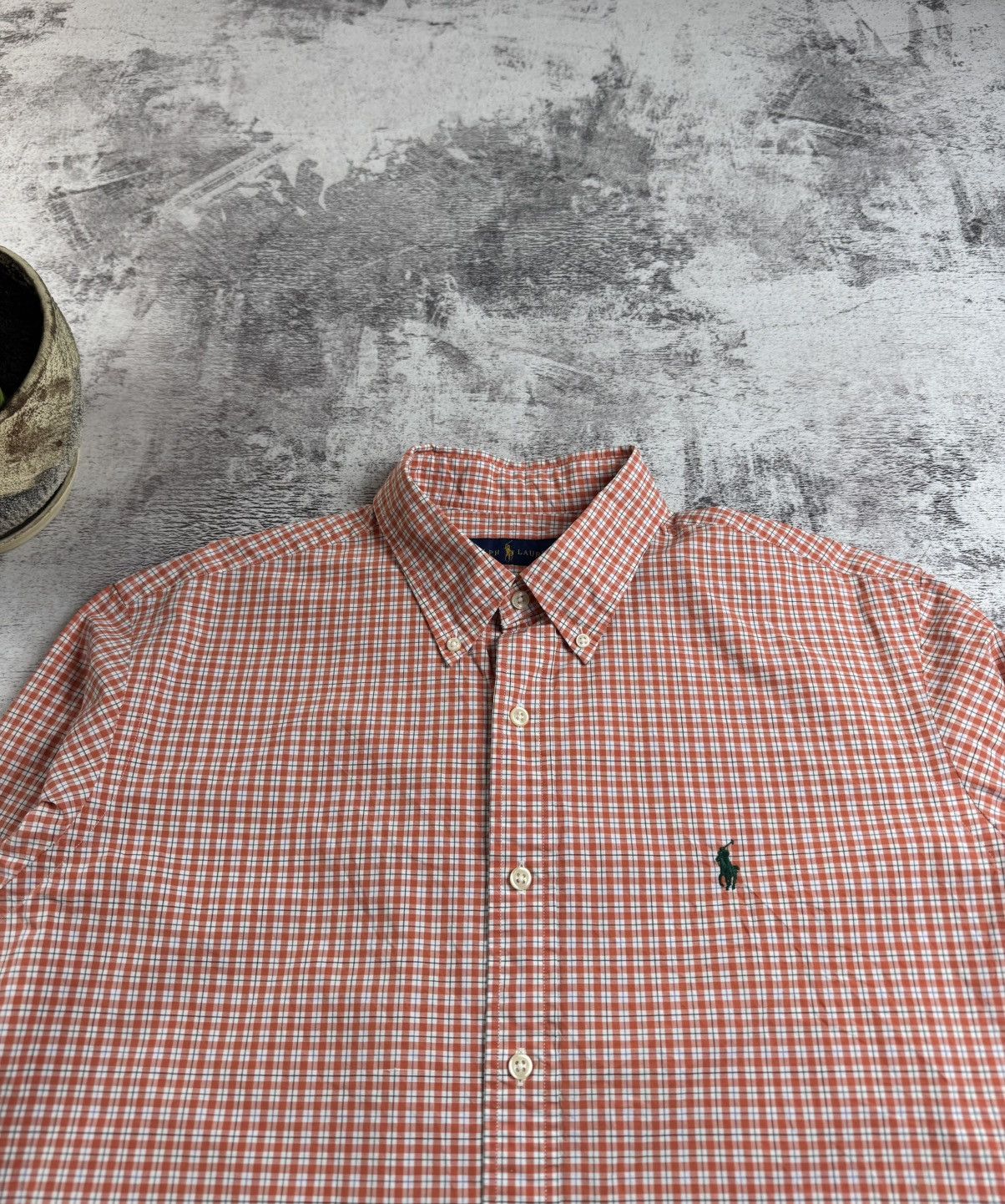 Polo Ralph Lauren Polo Ralph Lauren XL Orange Checked Button Colorful Men’s Plaid LongSleeve Shirt Size US XL / EU 56 / 4 - 7 Thumbnail