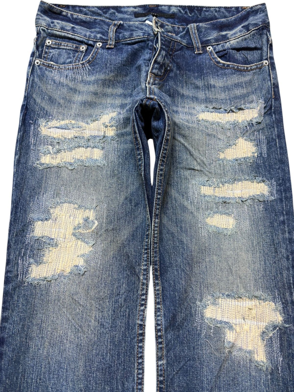 Kapital Vintage Yevs Slim Fit Grunge Distressed Denim Size US 30 / EU 46 - 2 Thumbnail