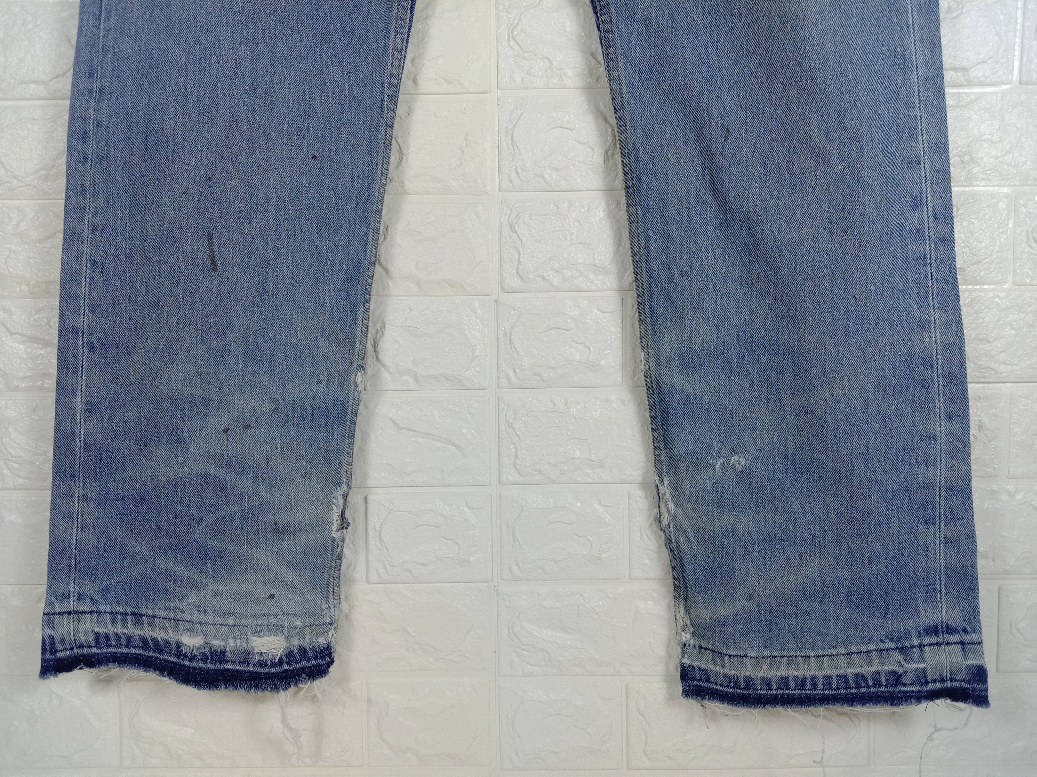 Levi's Vintage Levi's 505 Jeans Blue Wash Distressed Denim Size US 38 / EU 54 - 4 Thumbnail