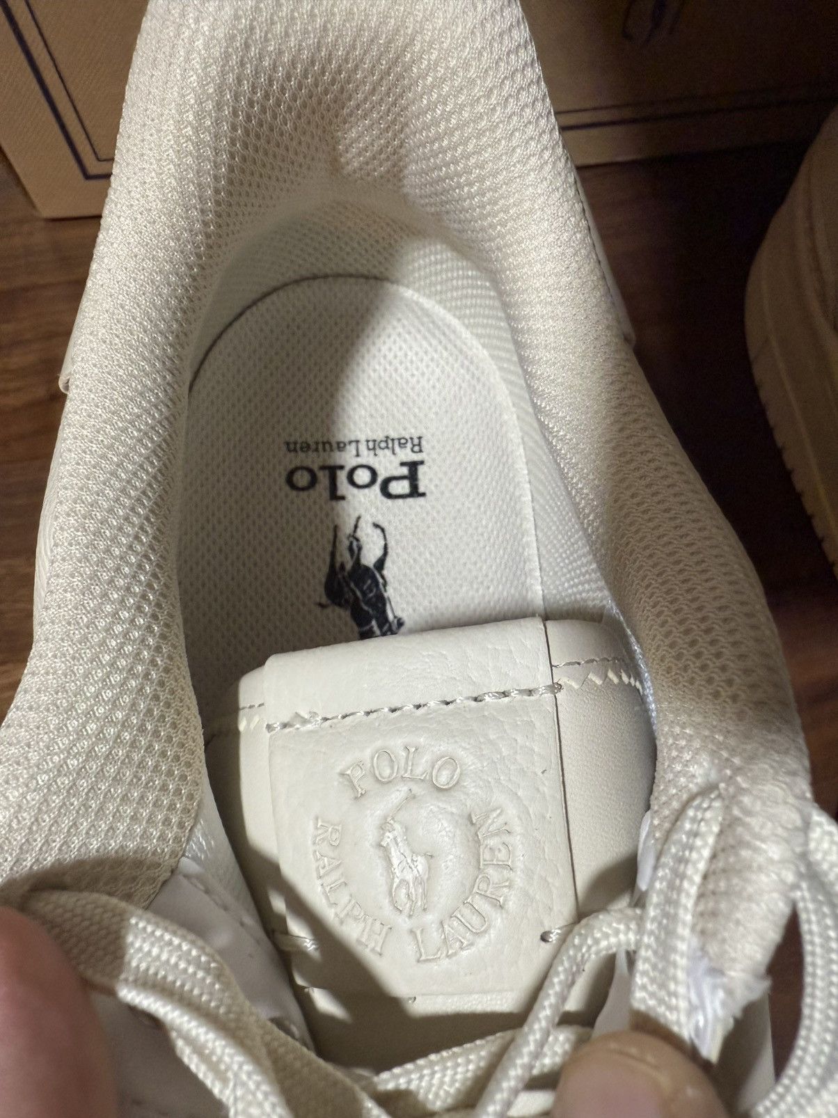 Polo Ralph Lauren Polo Ralph Lauren Masters Court Leather Sneaker in Ecru Size US 11 / EU 44 - 5 Thumbnail