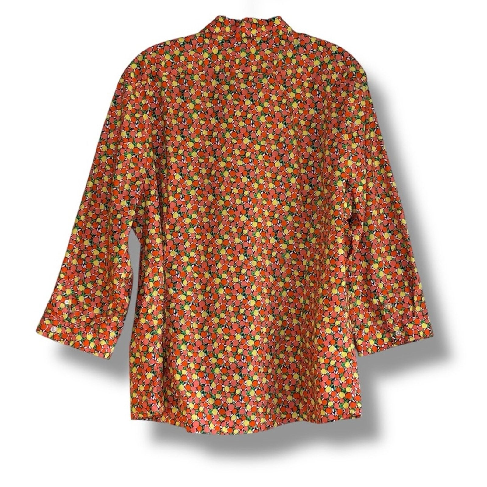 Lands' End Lands’ End No Iron Supima colorful citrus button down shirt Size XXL / US 16-18 / IT 52-54 - 3 Thumbnail