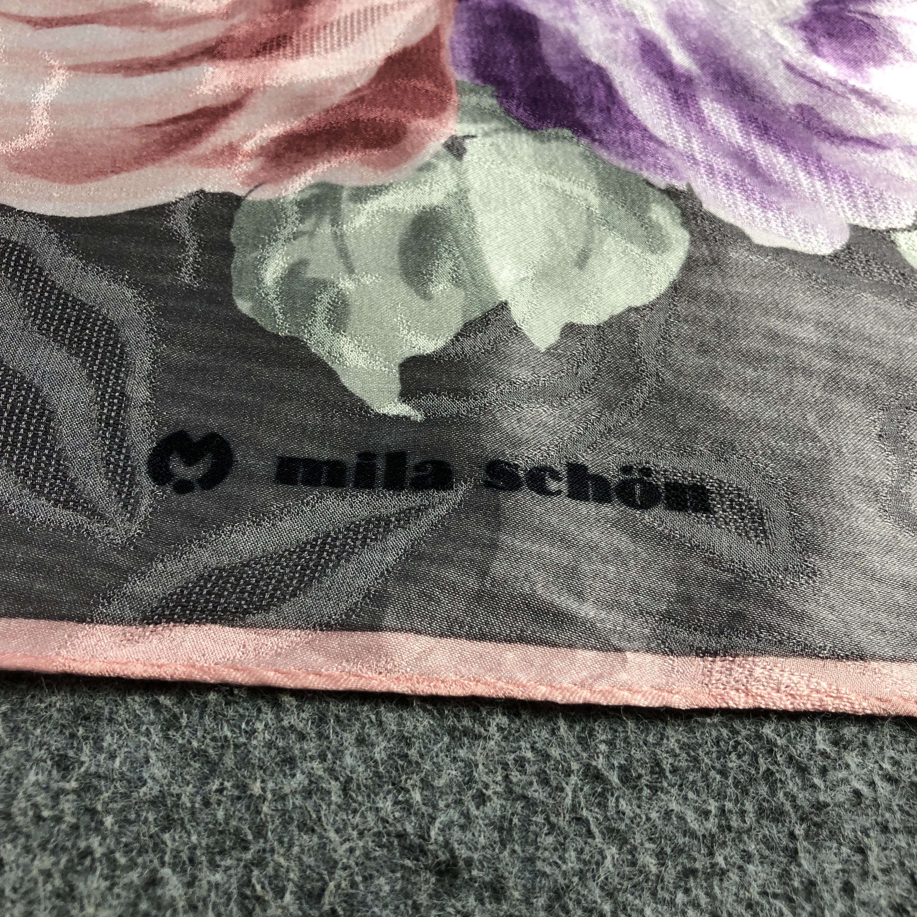 Mila Schon Vintage Mila Schon Floral Silk Scarf M1301 Size ONE SIZE - 4 Thumbnail