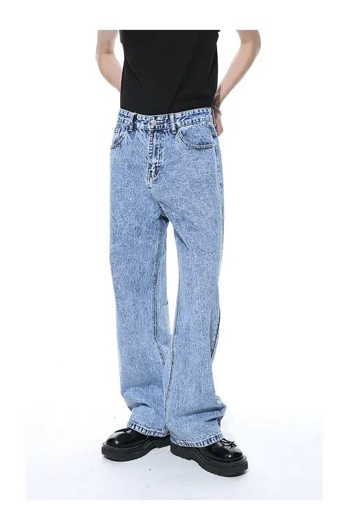 Other Retro distressed washed straight casual jeans Size US 32 / EU 48 - 2 Thumbnail
