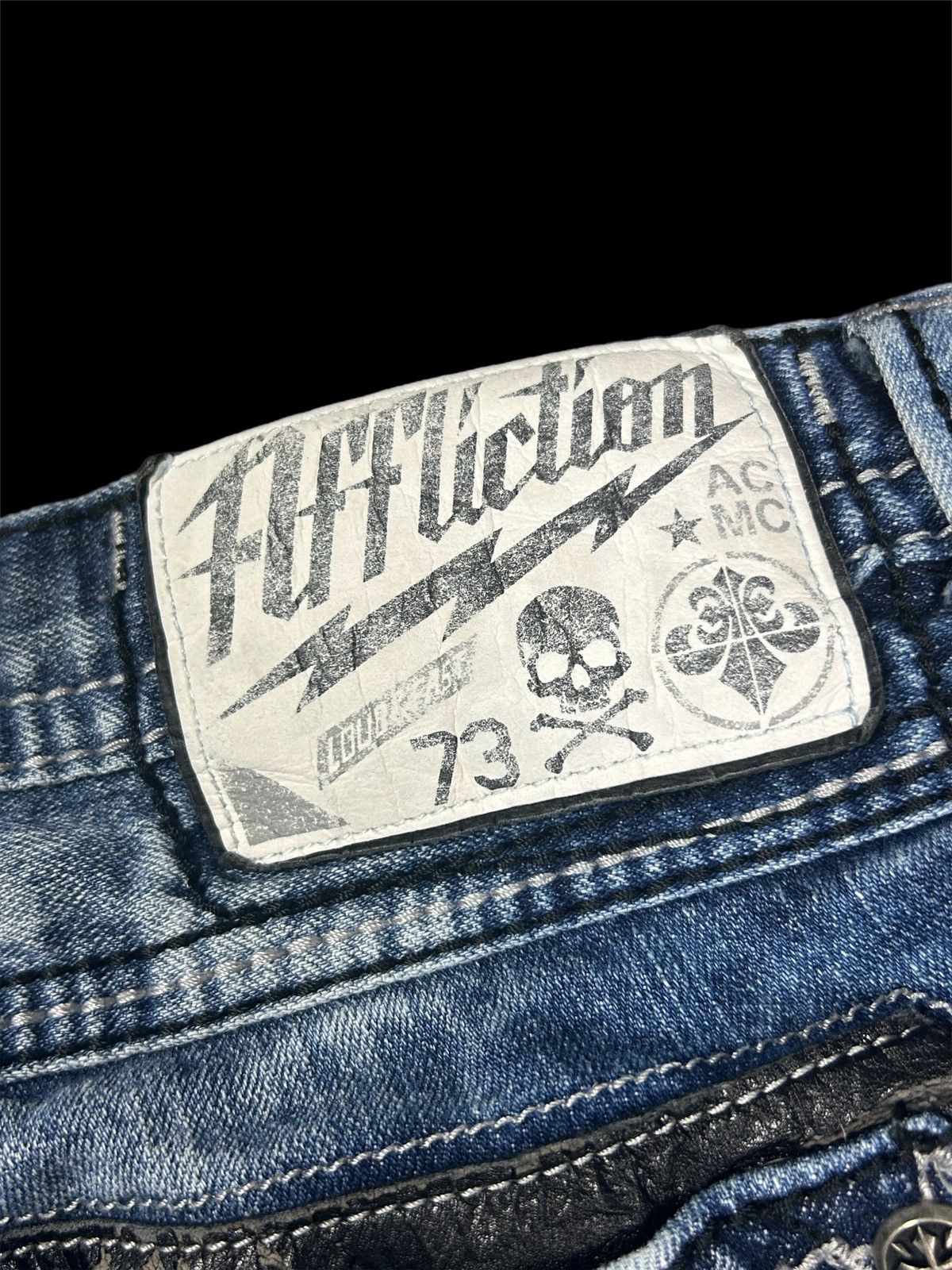 Affliction Affliction Denim Bootcut Acidwash Embroidered Jeans Size US 31 - 4 Thumbnail