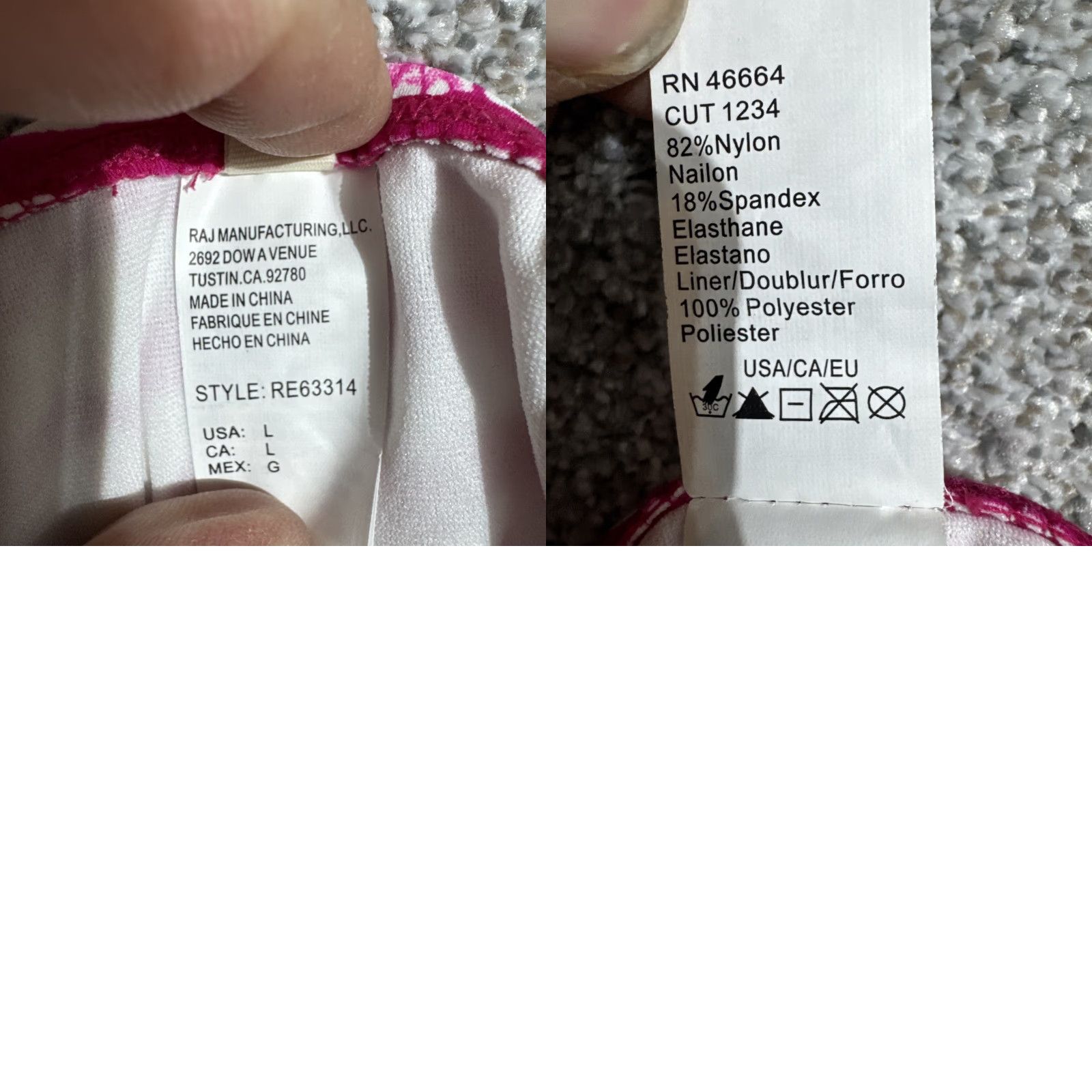 REEF Reef Bikini Bottom Women L Bikini Pink Retro 90s Y2K Geometric Coastal Stretch Lined Nylon Spandex Size 36" / US 14 / IT 50 - 8 Thumbnail