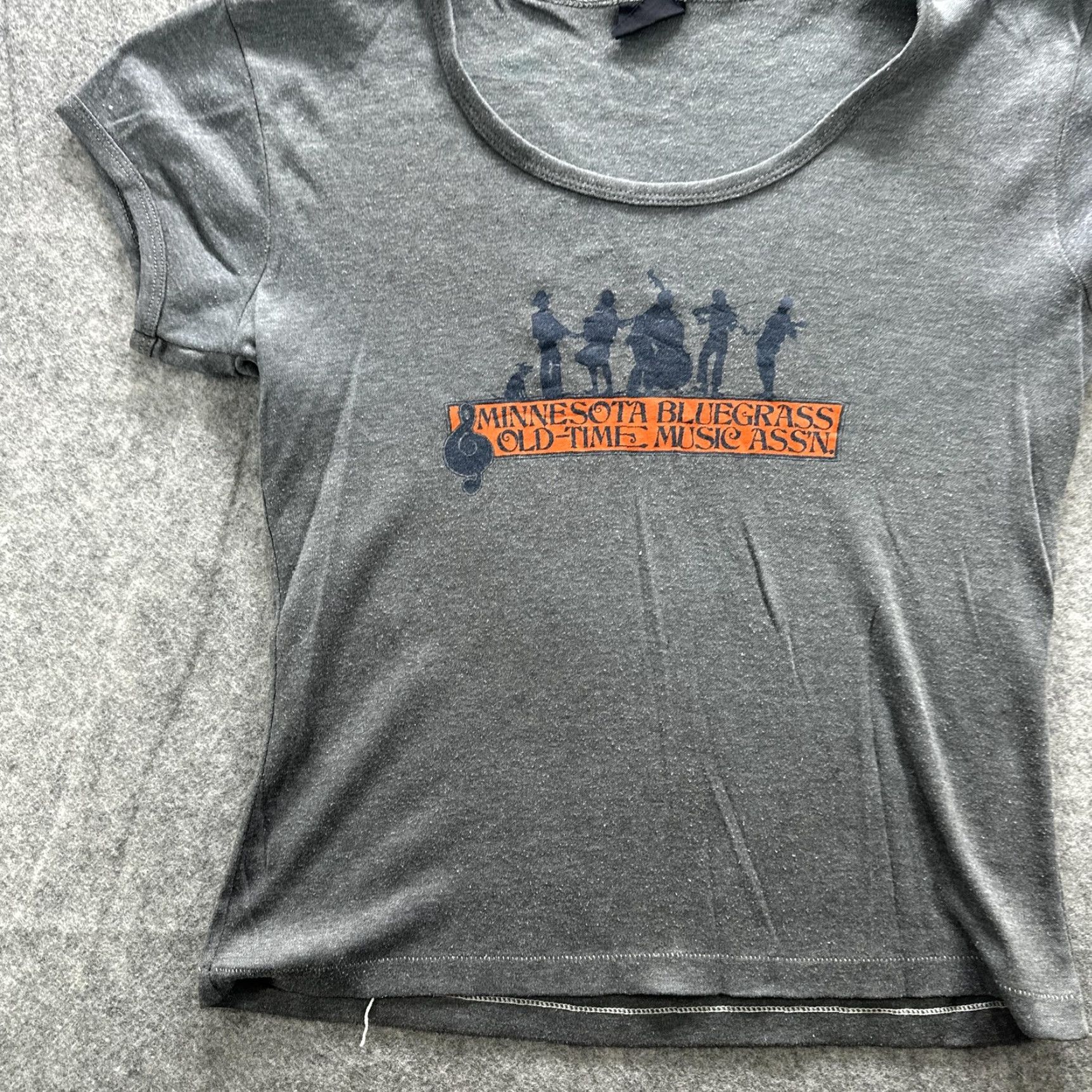 Vintage VINTAGE Minnesota Bluegrass Old Time Music Assn Shirt Womens Small Gray Scoop Size S / US 4 / IT 40 - 3 Thumbnail