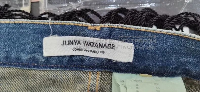 Junya Watanabe Junya Watanabe size M Color blocked denim pants Size 24" / US 00 / IT 34 - 3 Thumbnail