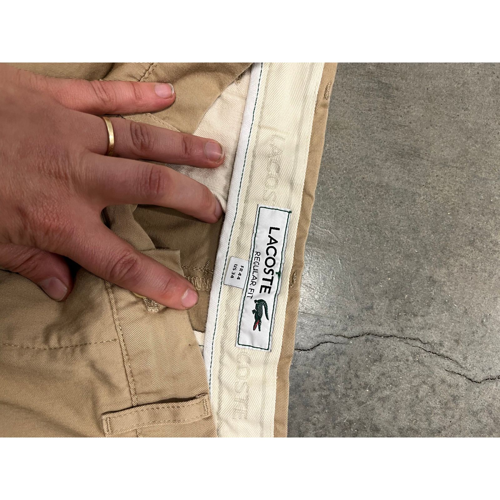 Lacoste Lacoste Shorts Mens 34 Brown Chino Straight Fit Preppy Size US 34 / EU 50 - 3 Thumbnail