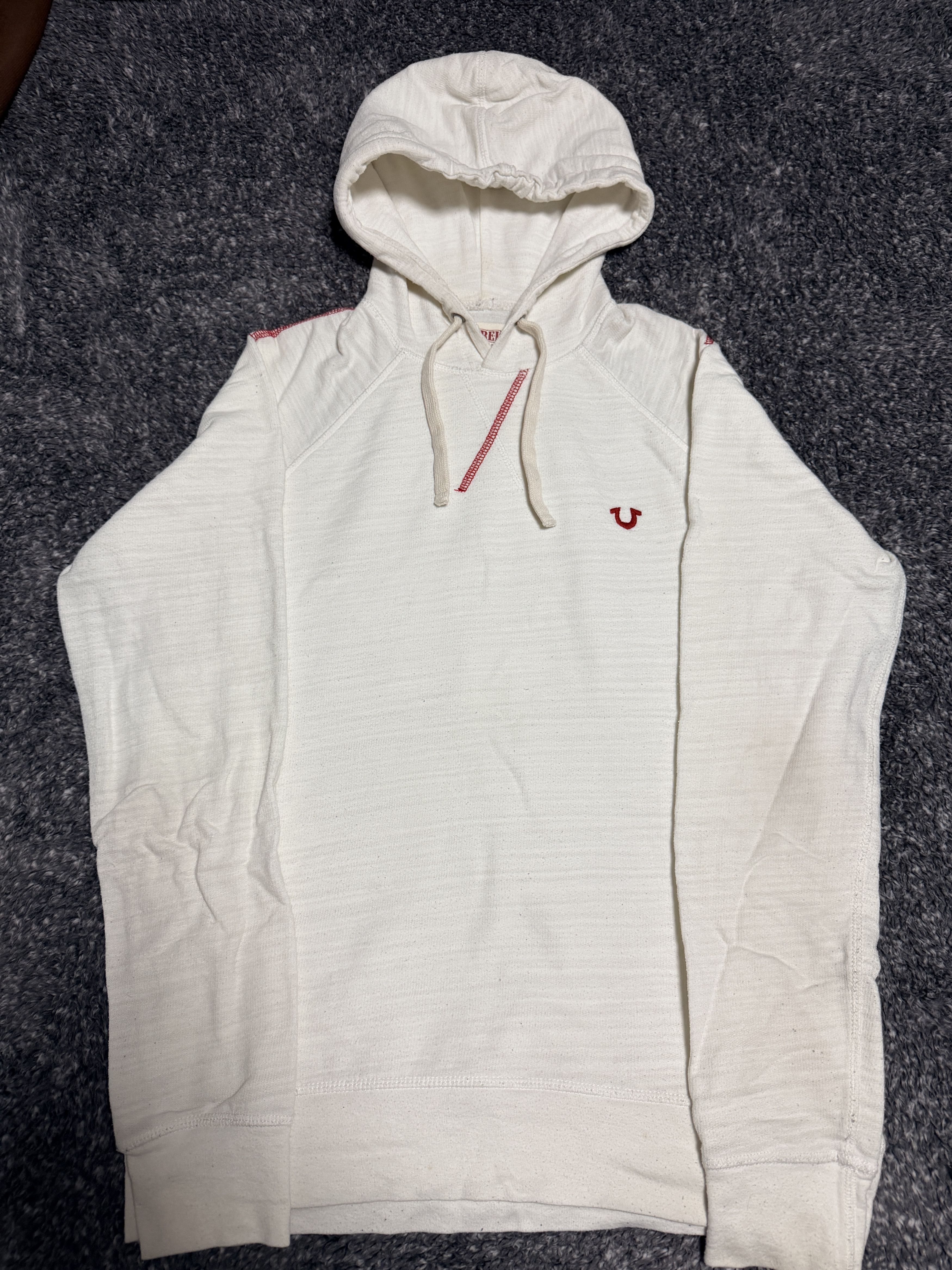 True Religion TRUE RELIGION RED ON WHITE HOODIE (2013) Size US S / EU 44-46 / 1 - 1 Thumbnail