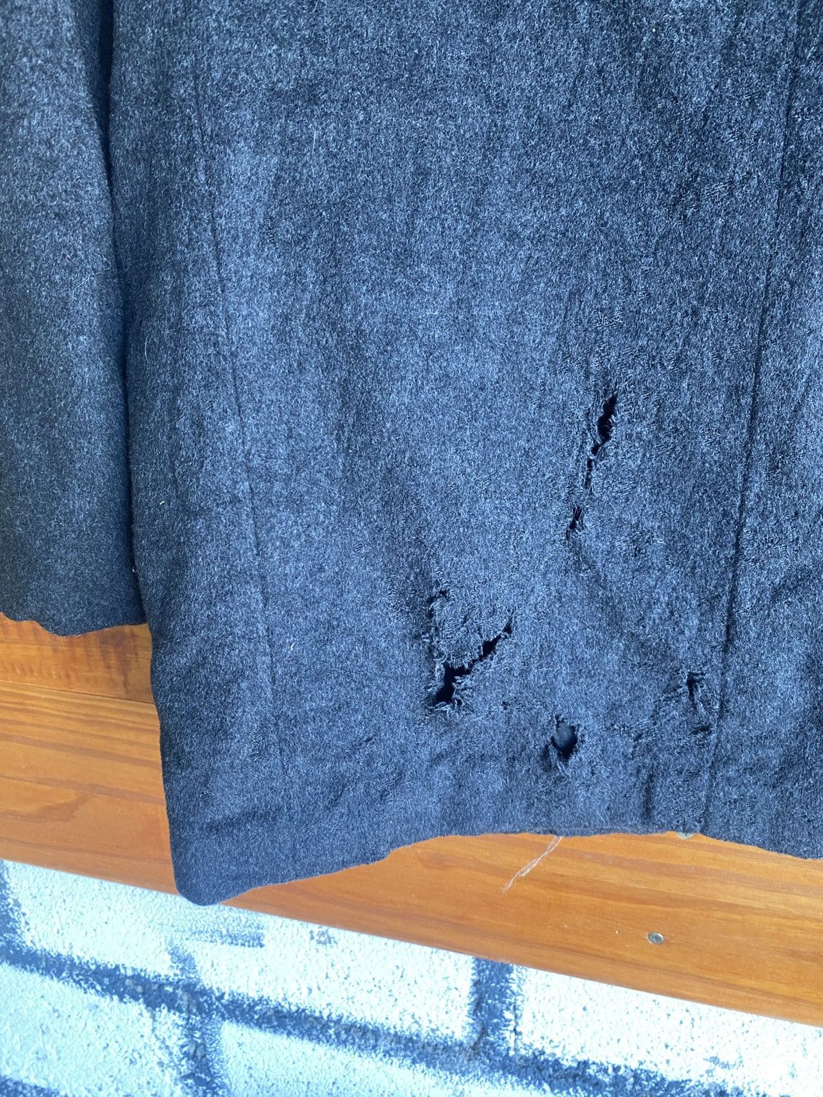 Comme des Garcons Homme Comme des Garçons Homme Wool Blazer Jacket Disstress Size US M / EU 48-50 / 2 - 14 Thumbnail