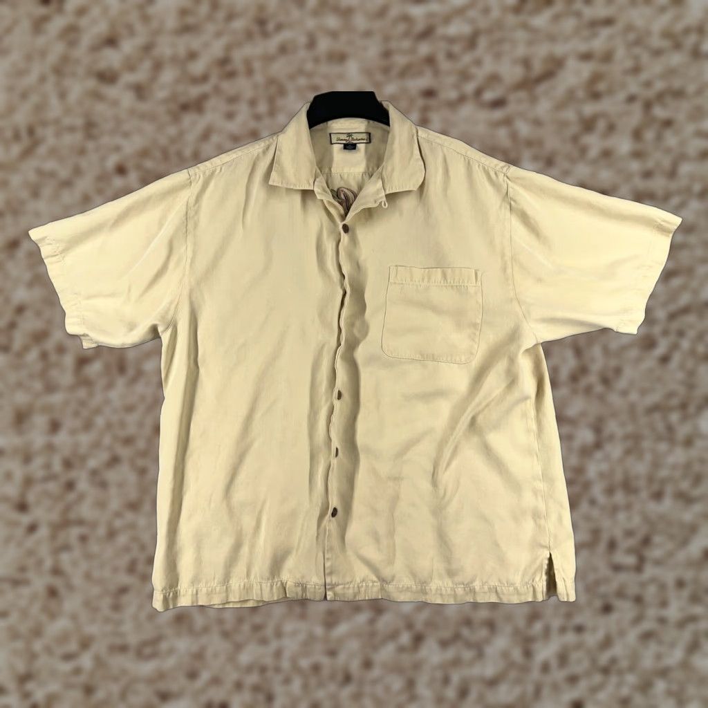 Tommy Bahama VINTAGE Tommy Bahama Shirt Men Extra Large Yellow Embroidered Aloha Beach Resort 2005 Music Size US XL / EU 56 / 4 - 1 Thumbnail
