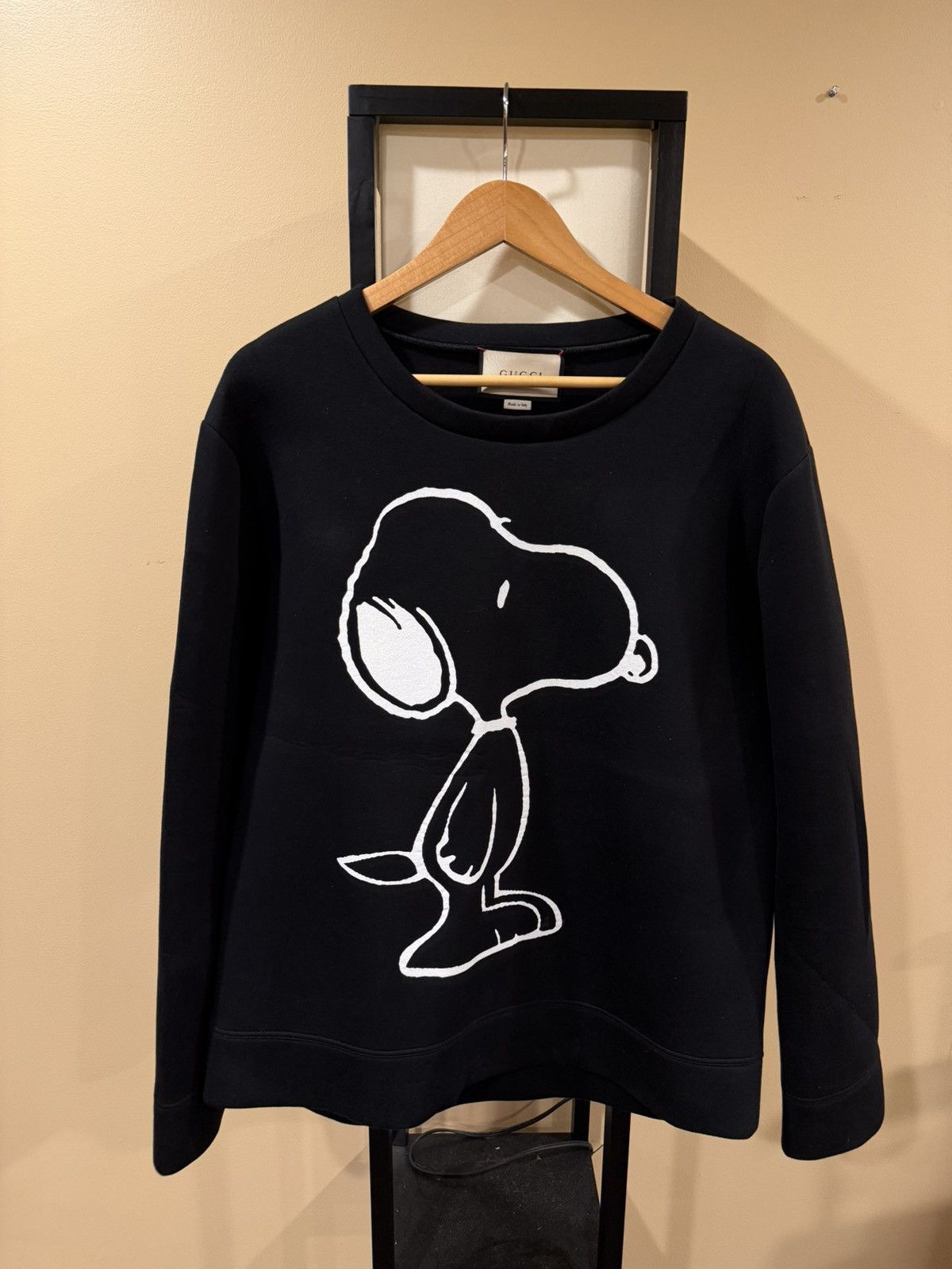 Gucci Gucci 2016 Snoopy Peanut / Tiger Embroidery Black Sweatshirt Size US XL / EU 56 / 4 - 1 Thumbnail