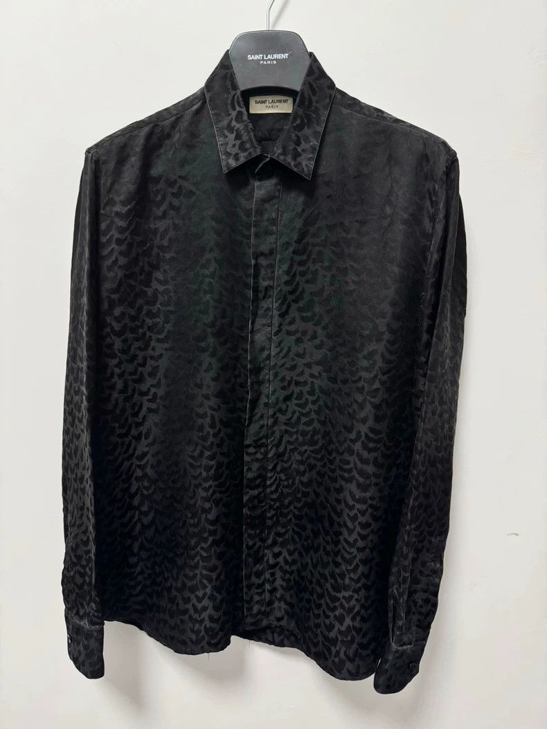 Saint Laurent Paris saint laurent paris size 39 22 FW love printed silk black l Size US M / EU 48-50 / 2 - 1 Thumbnail