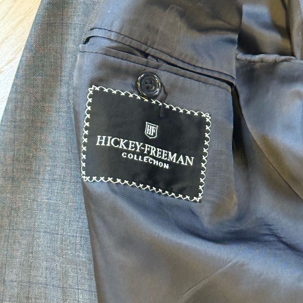 No Fear Hickey Freeman Men’s 46R Loro Piana Super 120s Blazer Size 46R - 8 Thumbnail