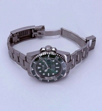 Japanese Brand Seiko Mod Submariner Date Hulk Green Oyster Steel Watch NH35 Size ONE SIZE - 2 Thumbnail