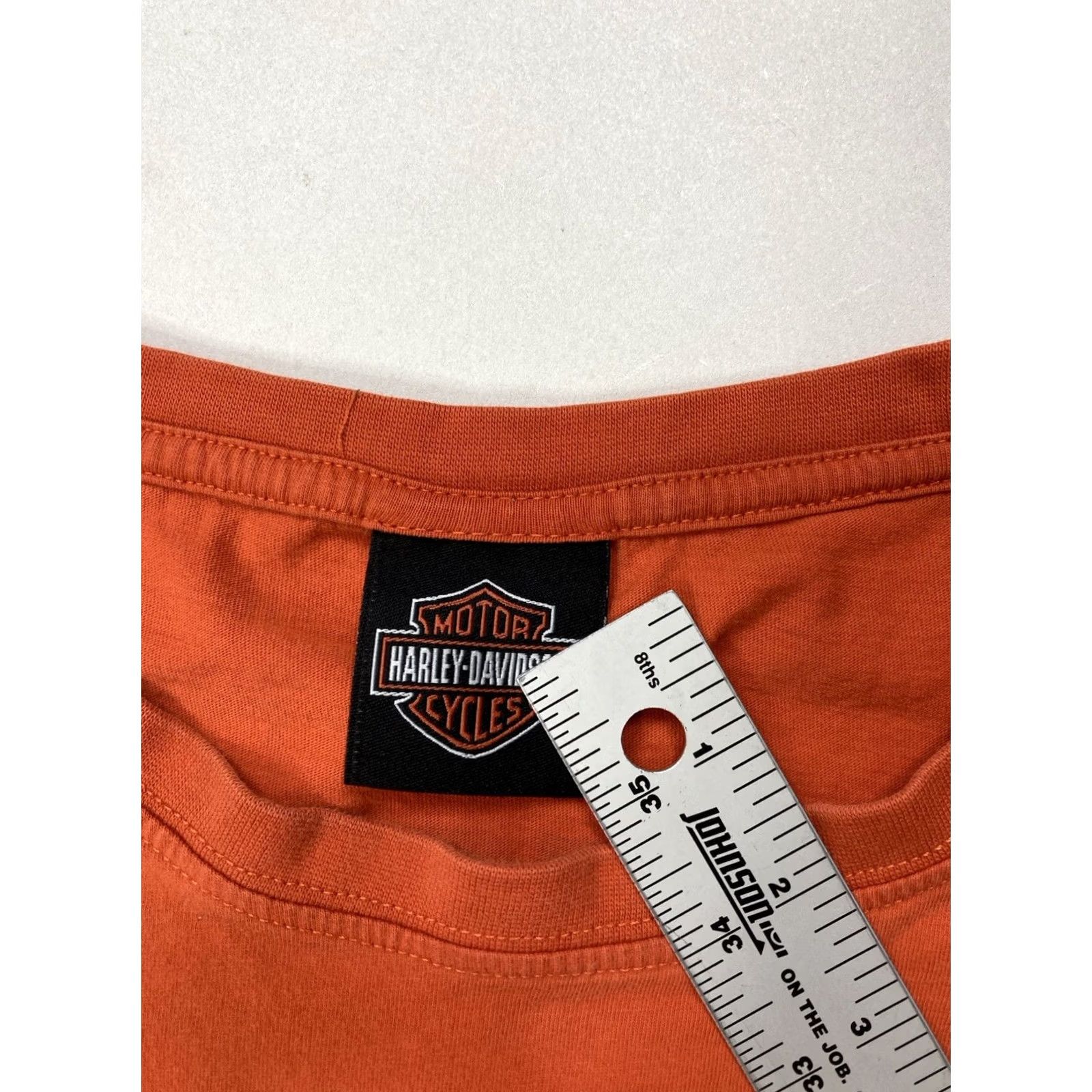 Harley Davidson Harley-Davidson T-Shirt Men XL Orange Graphic Pocket Shirt Crew Neck Short Sleeve Logo Size US XL / EU 56 / 4 - 7 Thumbnail