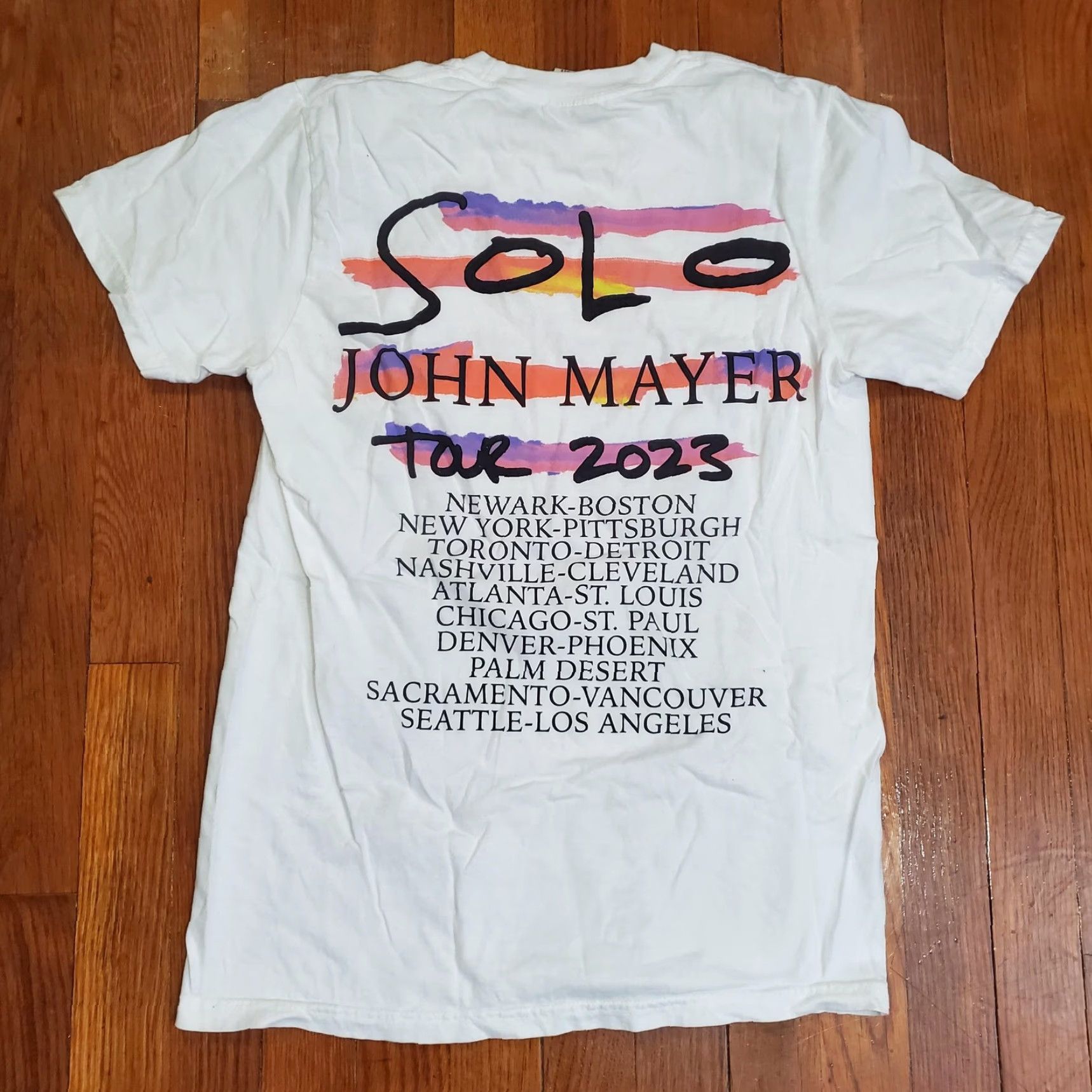 Comfort Colors John Mayer Solo Tour Shirt Mens S White 2023 Concert Tee Comfort Colors Shirt Size US S / EU 44-46 / 1 - 4 Thumbnail