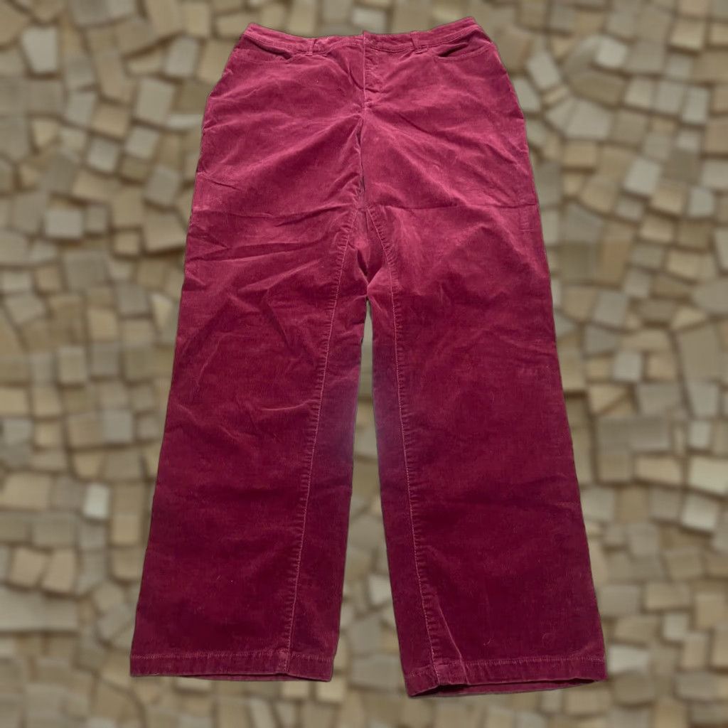 Croft & Barrow Croft & Barrow Pants Women's 14 Average Red Corduroy Stretch Pockets Casual Regular Ankle 30in Inseam Boys? Size 36" / US 14 / IT 50 - 1 Thumbnail