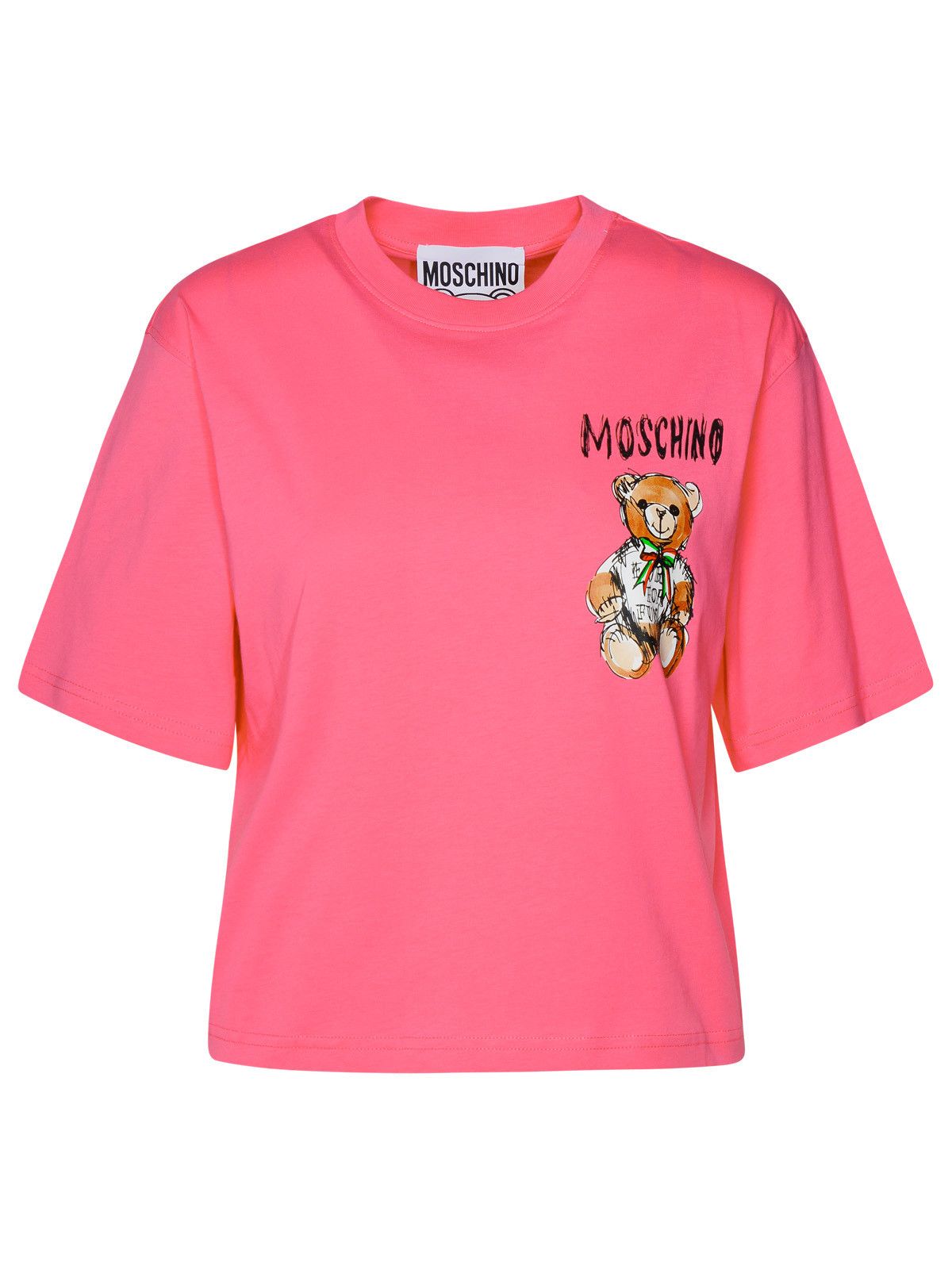 image of Moschino Fuchsia Cotton T-Shirt, Women's (Size Medium)