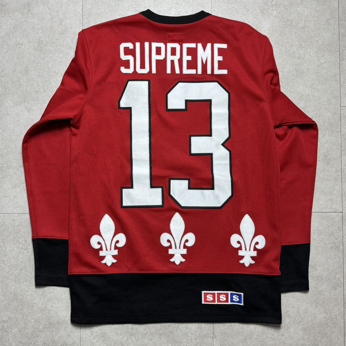 SUPREME FLEUR DE LIS HOCKEY JERSEY TEAL BOX LOGO L T SHIRT