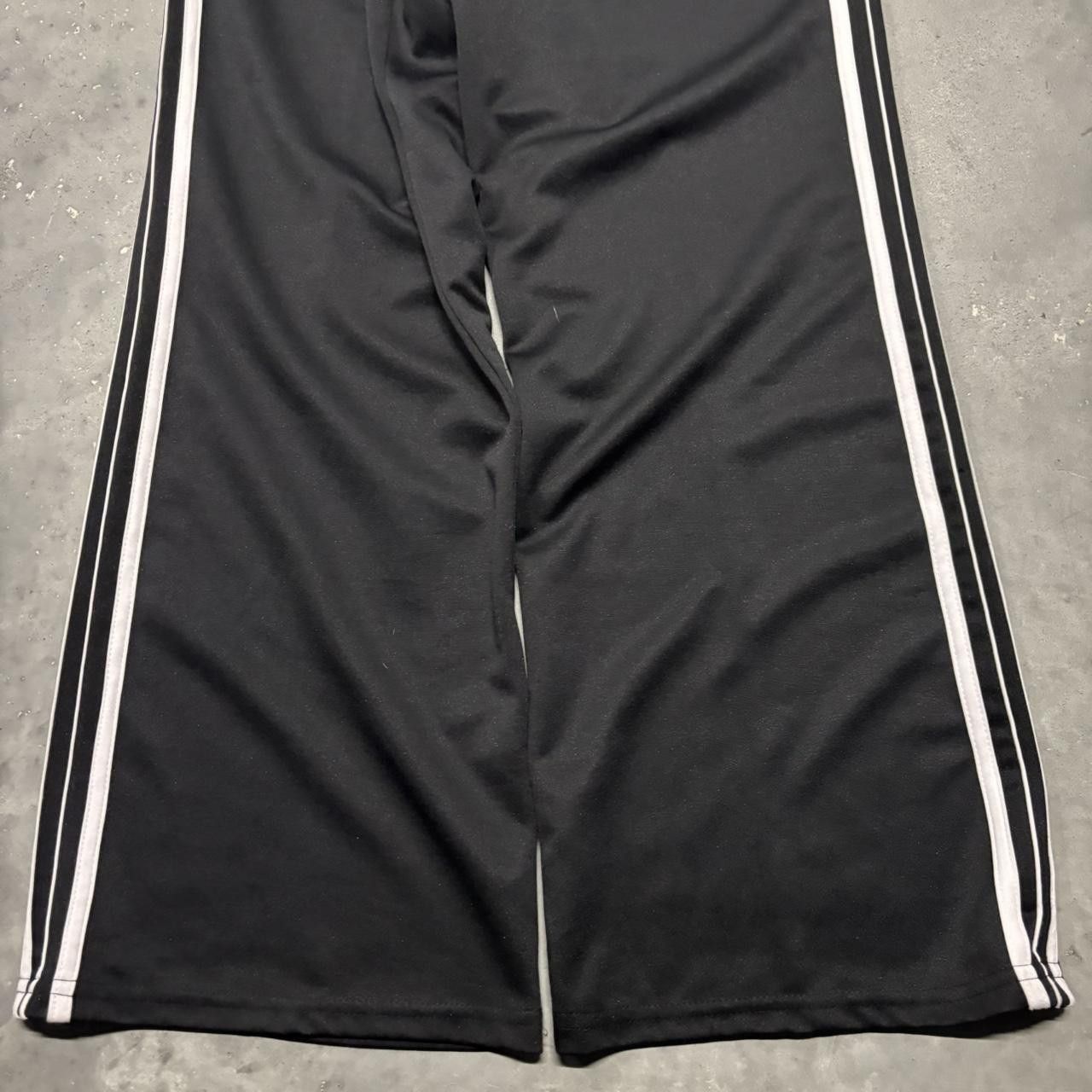 Japanese Brand × Vintage Crazy Vintage Y2K/2000s Baggy Black Striped Streetwear Skater Track Pants! Size US 36 / EU 52 - 4 Thumbnail