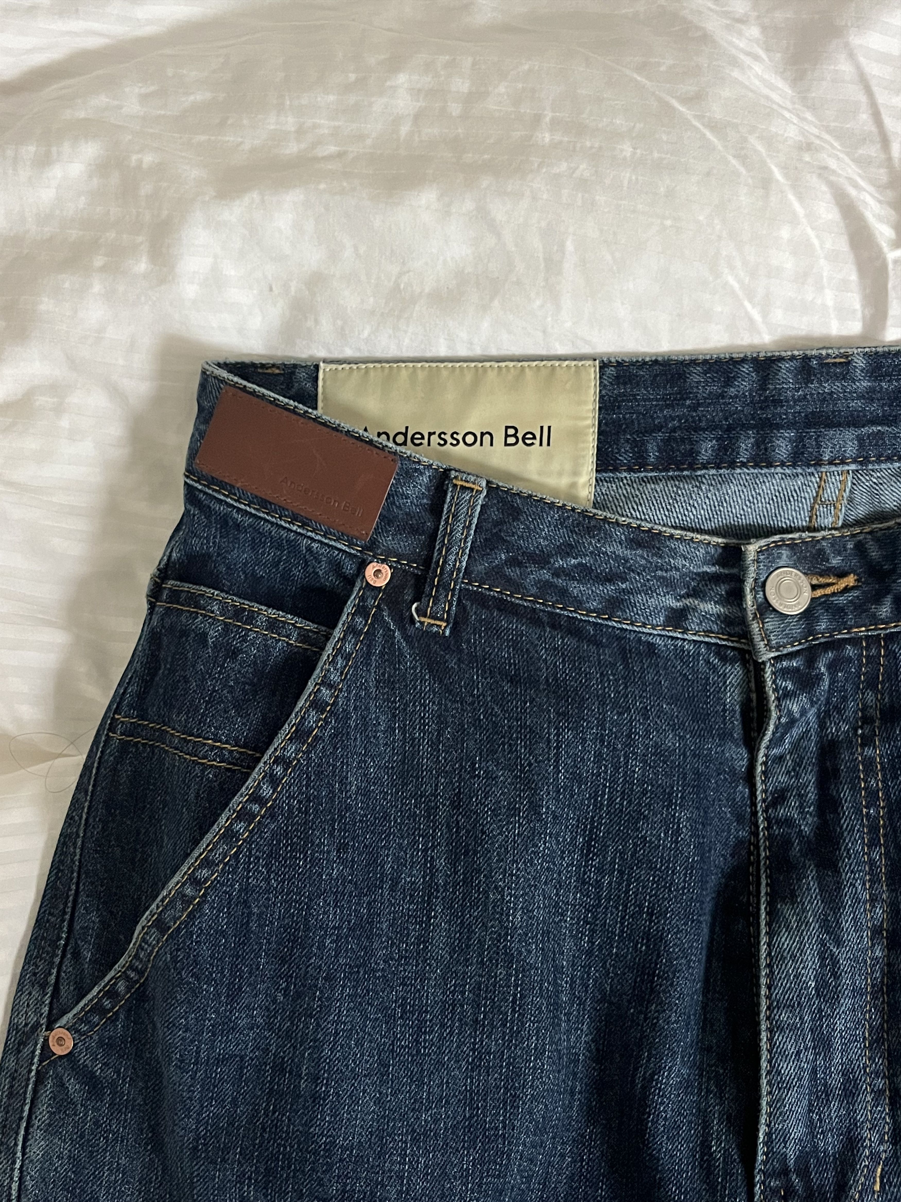 Andersson Bell Andersson Bell wide leg jeans with diagonal pattern Size US 31 - 3 Thumbnail
