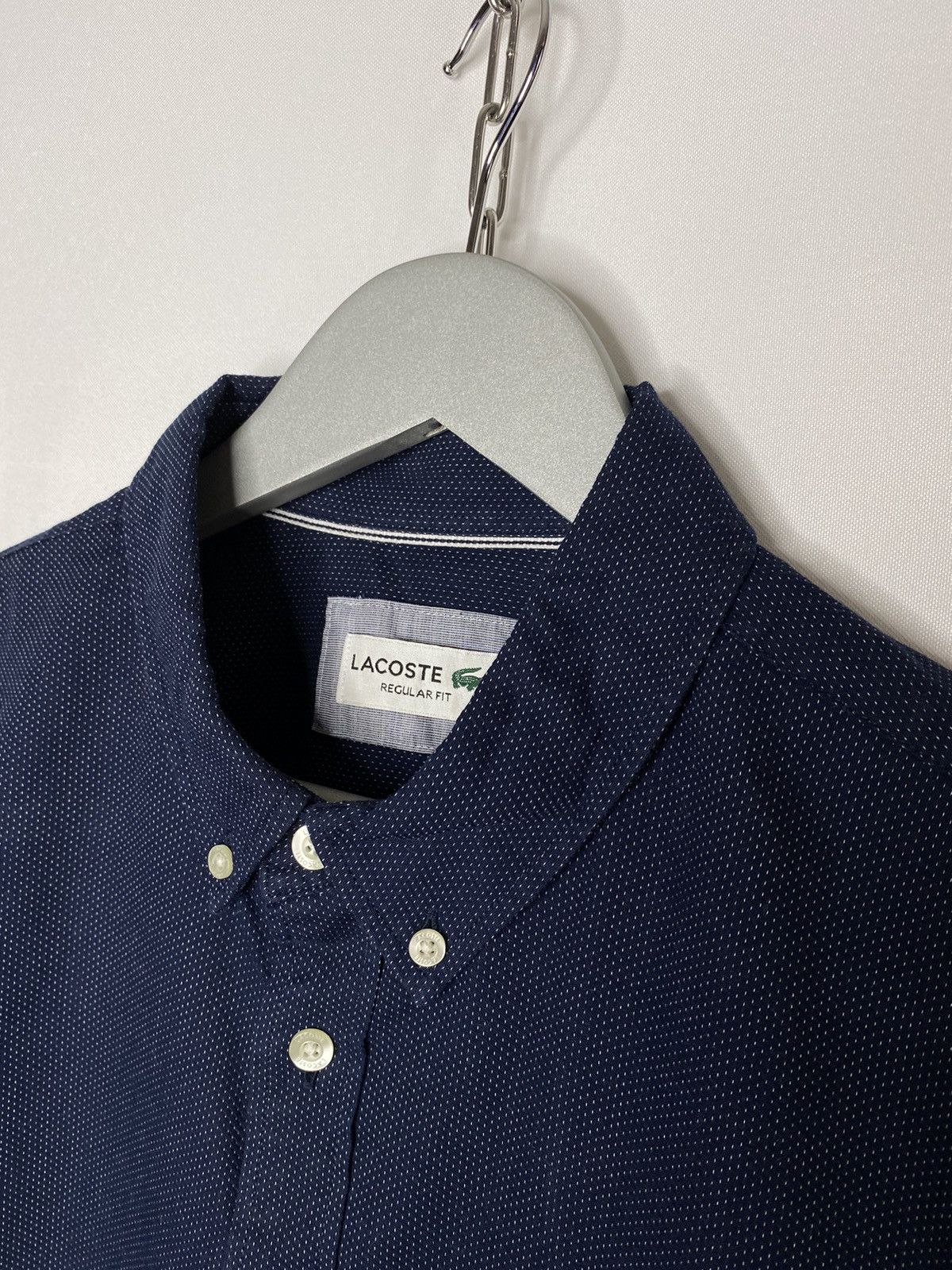 Other Lacoste France Navy Blue Shirt Long Sleeve Button Up Size US L / EU 52-54 / 3 - 6 Thumbnail