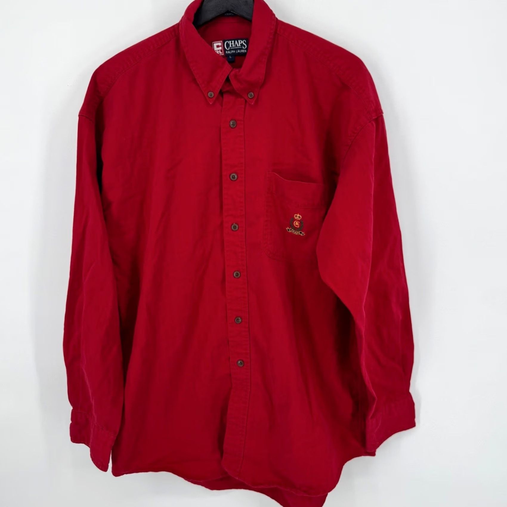 Ralph Lauren Chaps Ralph Lauren Mens Red Long Sleeve Button Down Shirt Embroidered Logo Large Size US L / EU 52-54 / 3 - 3 Thumbnail