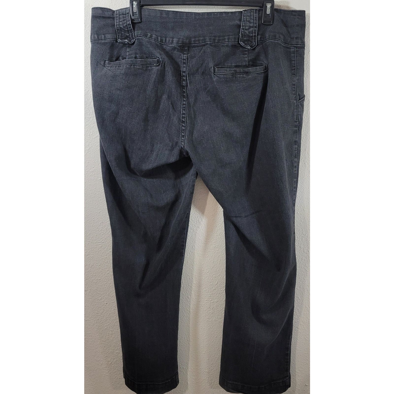 Other Ashley Stewart Black Flat Front Denim Jeans 20 Lightweight Size 42" / US 20 - 2 Thumbnail