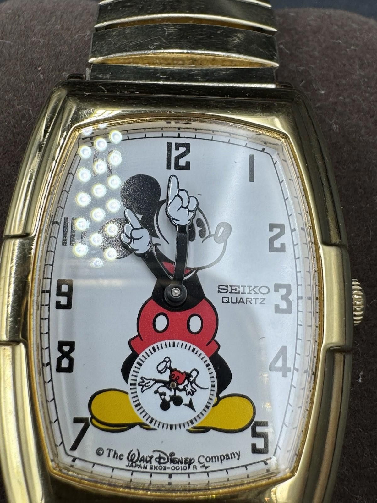 Seiko Seiko 80’s Vintage Mickey Mouse Watch 2K03-5019 Twist-O-Flex Size ONE SIZE - 4 Thumbnail