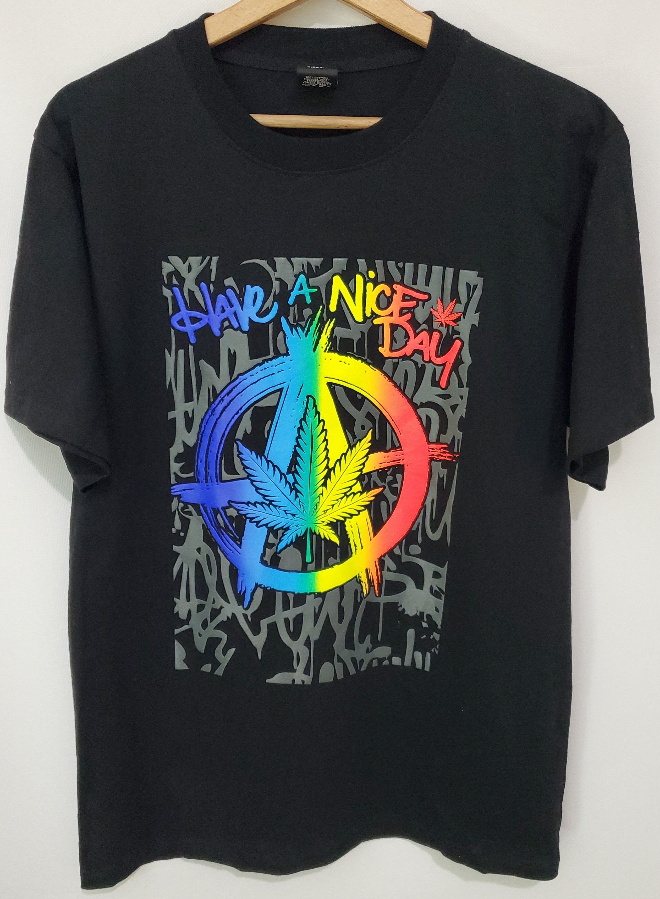 Vintage Opium Rasta Drugs Tee Smoke Dope Cannabis y2 Size M