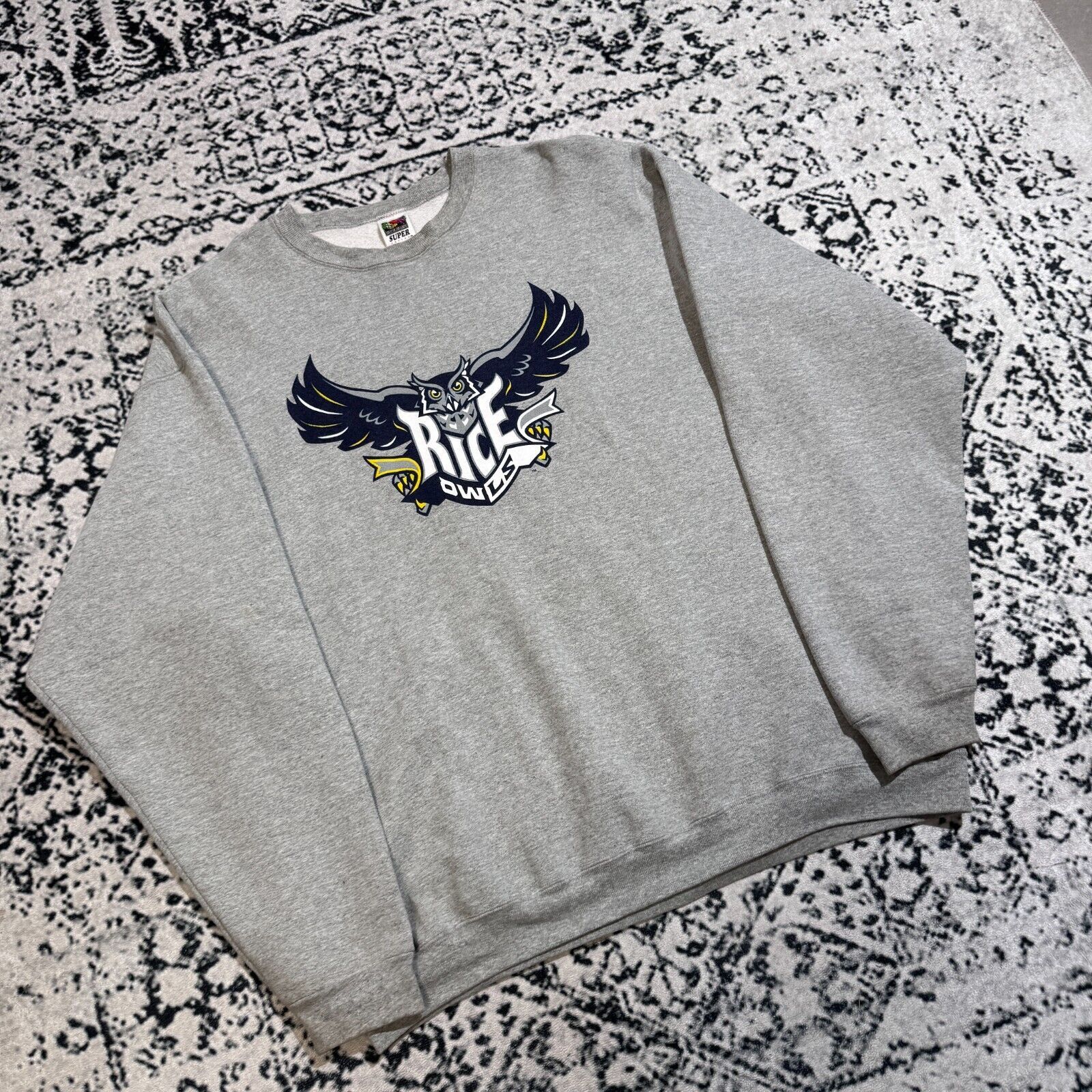 Vintage Vintage Gray Cotton Crewneck Size XXL Rice Owls University Size US XXL / EU 58 / 5 - 3 Thumbnail