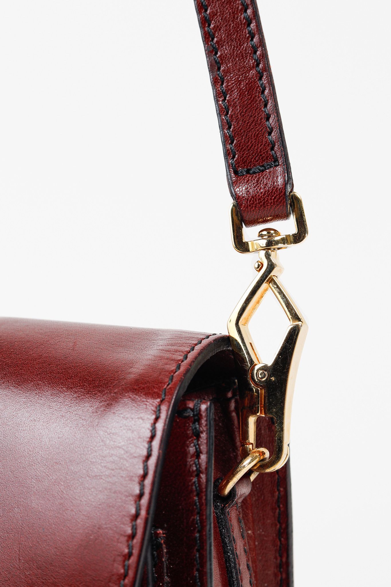 Burberry Burberry Burgundy Crossbody Mini Satchel Leather Bag Size ONE SIZE - 9 Thumbnail