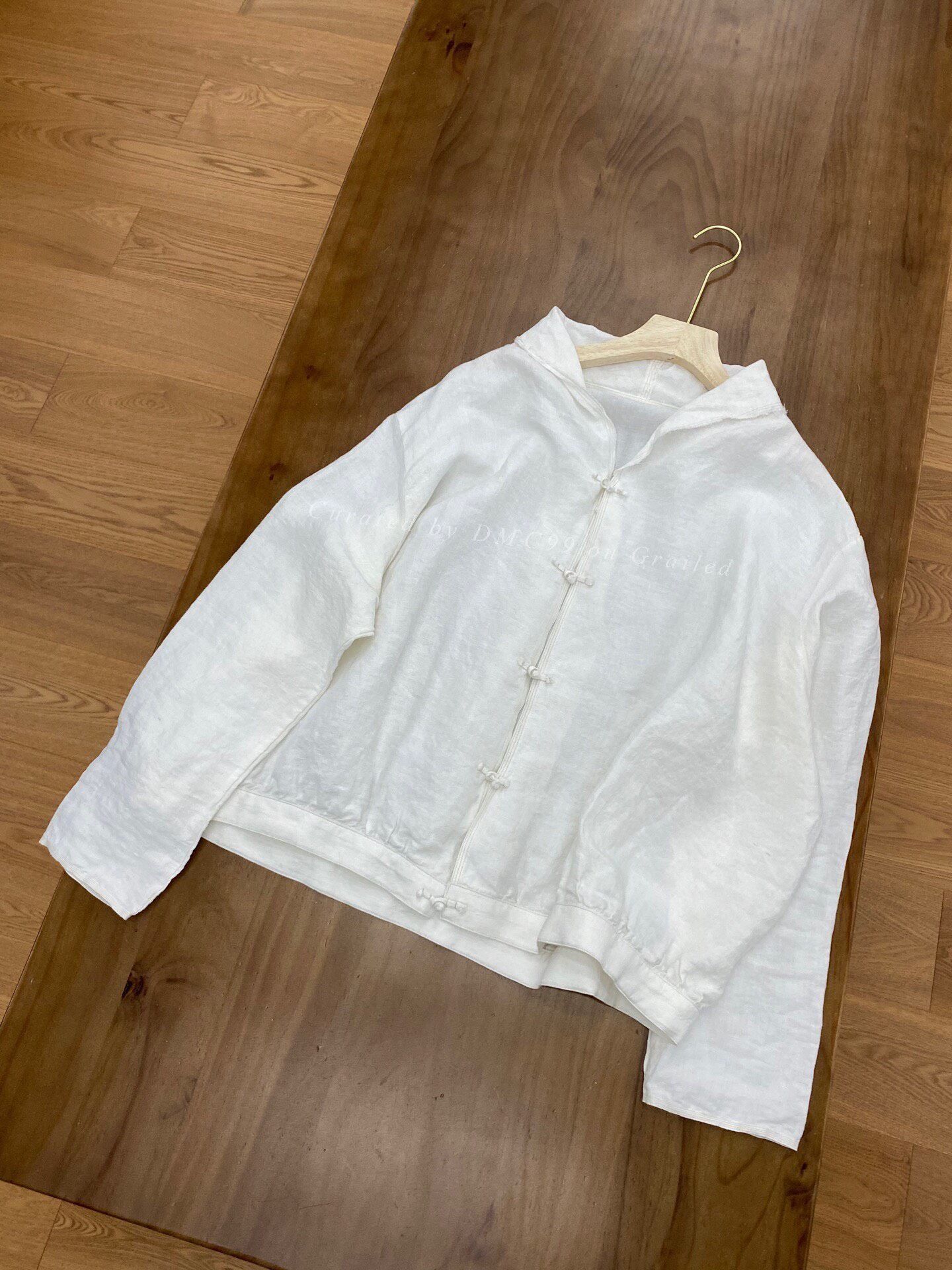 KAVU Kaval White Linen Frog Button Cardigan Size M / US 6-8 / IT 42-44 - 1 Thumbnail