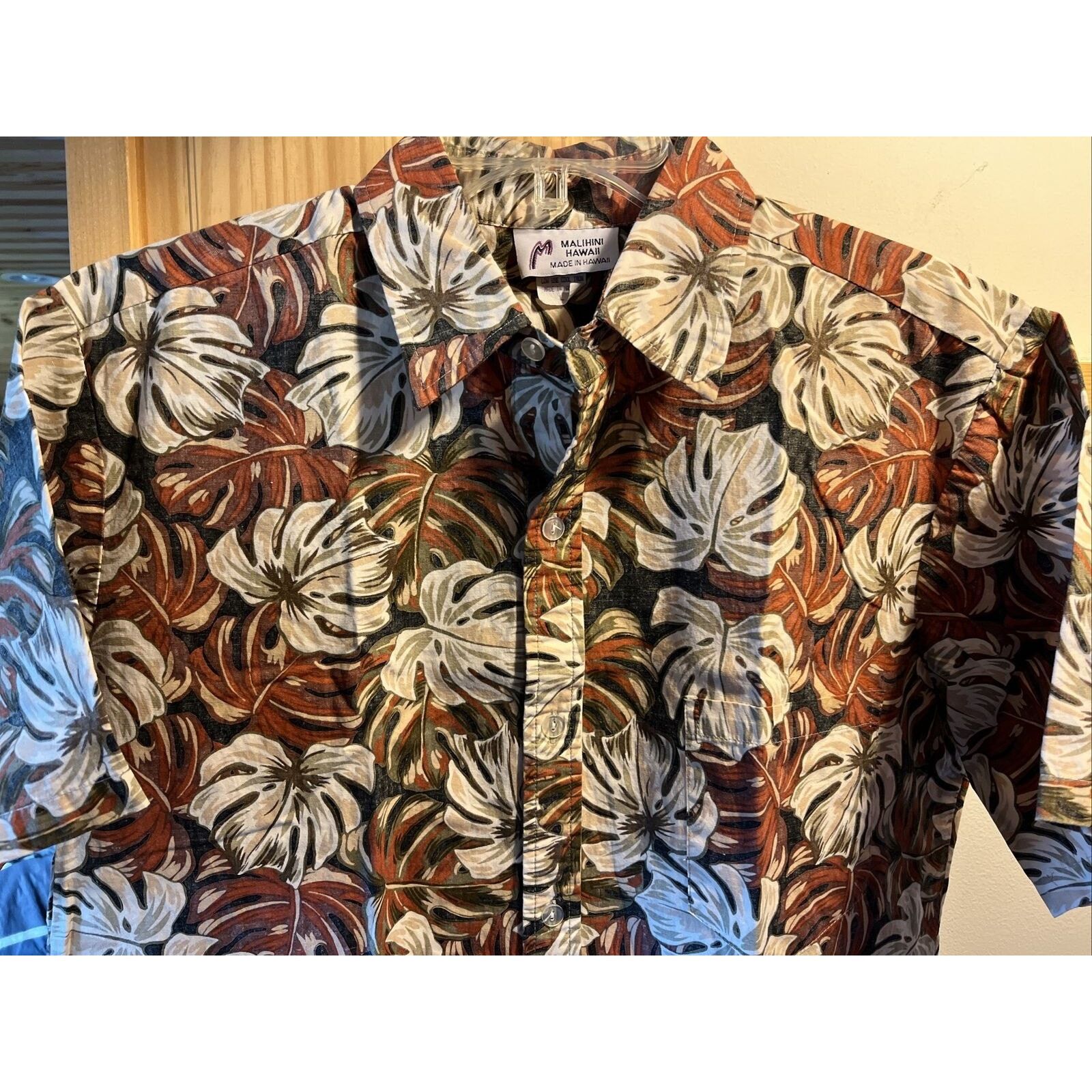 Other Malihini VTG Mens L White Red Monstera Cotton Hawaiian Shirt Size US L / EU 52-54 / 3 - 6 Thumbnail