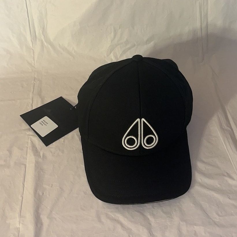 Moose Knuckles Moose Knuckles Hollow Logo Cap BLACK / 100% Cotton - OS NWT Size ONE SIZE - 2 Thumbnail