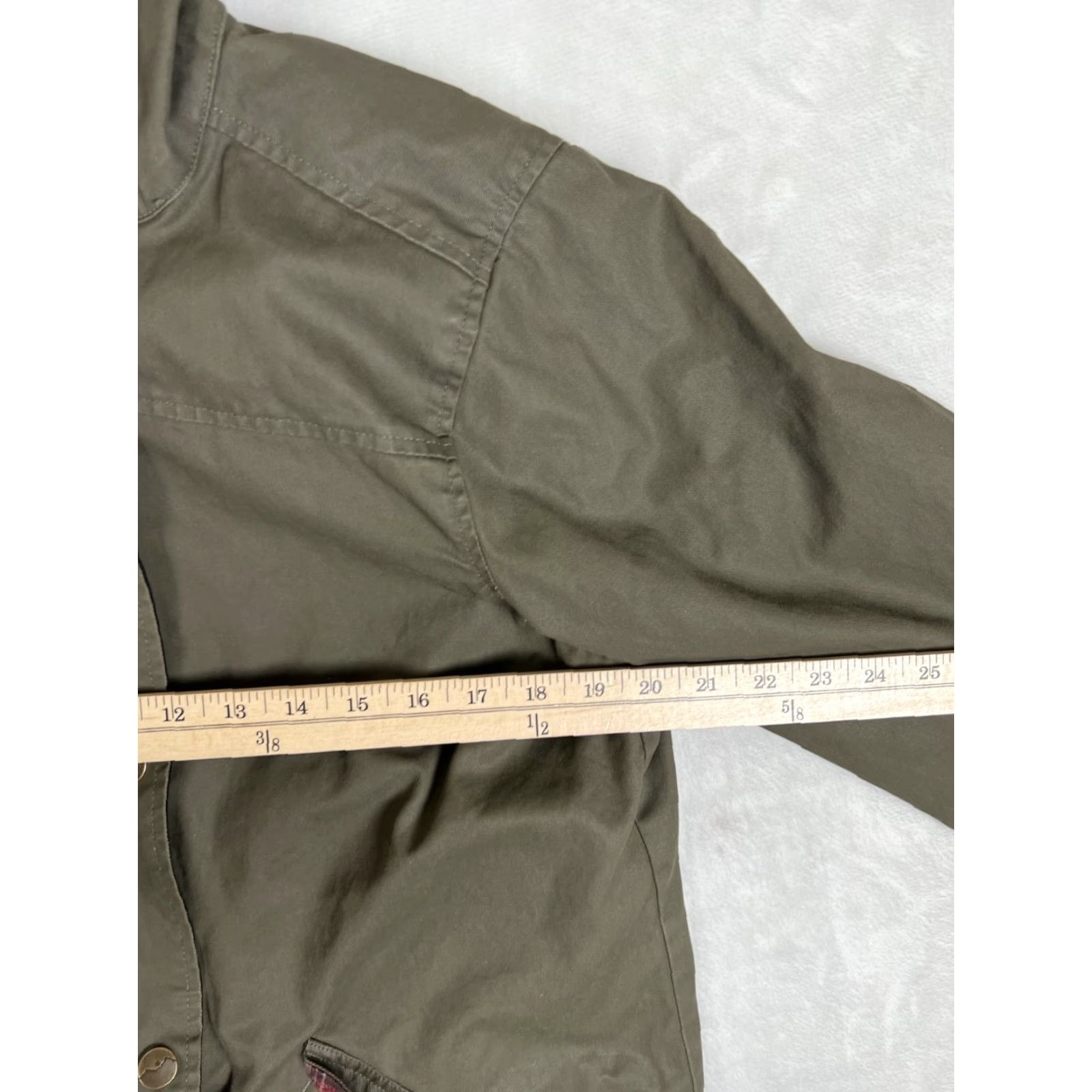 KAVU KAVU Sundowner Jacket Womens L Plaid Flannel Hooded Outerwear Green Size L / US 10 / IT 46 - 3 Thumbnail