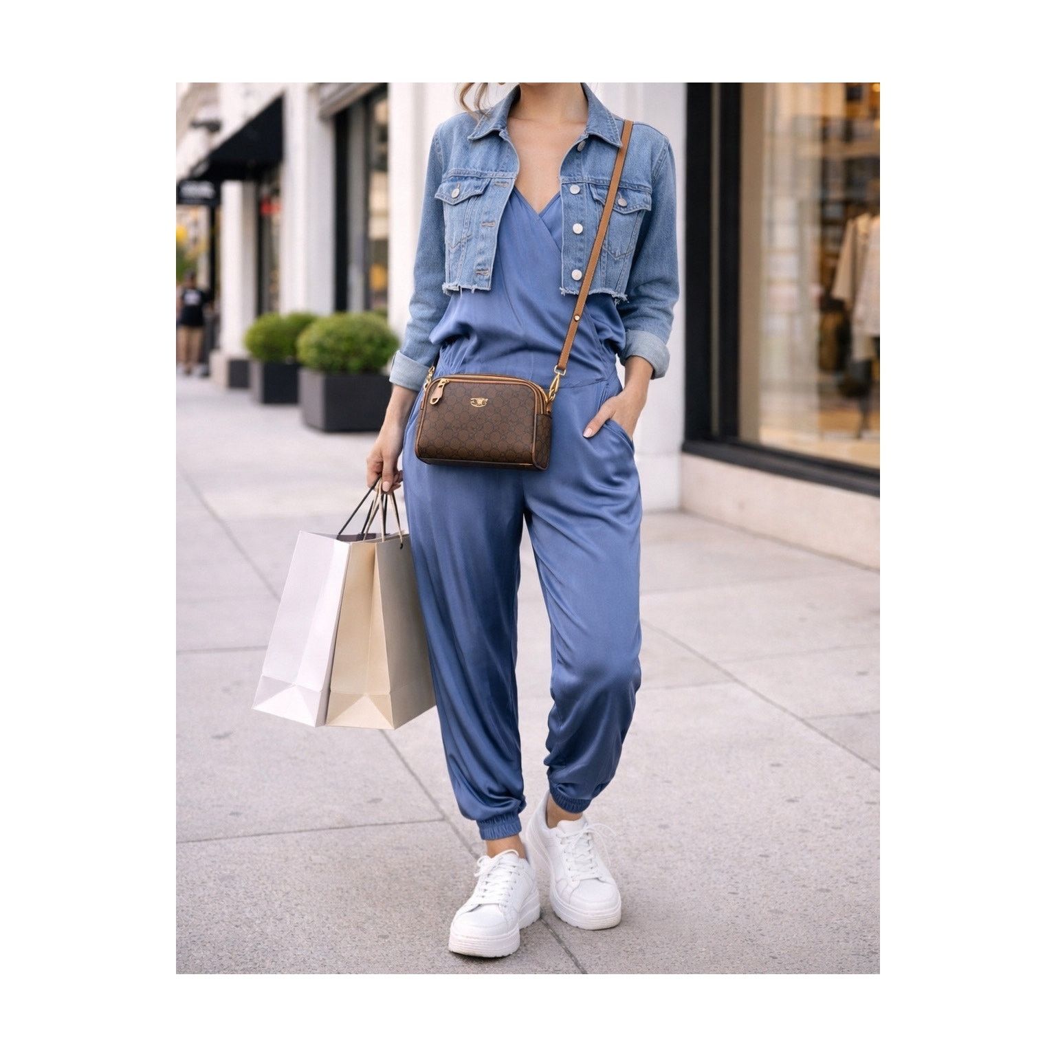 Parker Parker Chapman Navy Silk Jumpsuit Open Back Ruched Ankle M Size 30" / US 8 / IT 44 - 4 Thumbnail
