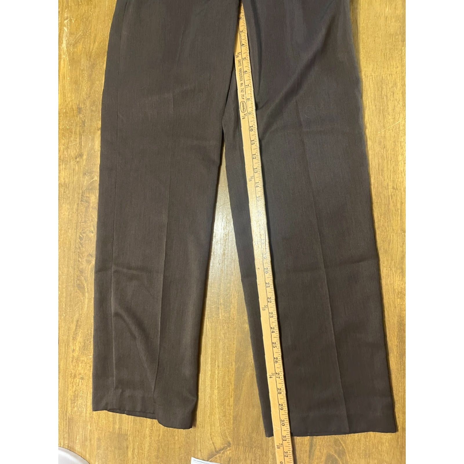 Izod IZOD Pants Men's Brown Dress Pants Straight Fit 32x30 Flat Front Regular Inseam 31 in Ban Brown, IZOD, Pants, Men, Dress, Straight, 32x30 Size US 30 / EU 46 - 6 Thumbnail