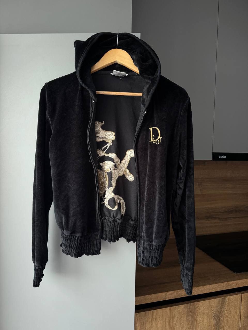 Christian Dior Monsieur Archive 2004 Christian Dior Boutique Zip Hoodie Spell Out Size M / US 6-8 / IT 42-44 - 2 Thumbnail