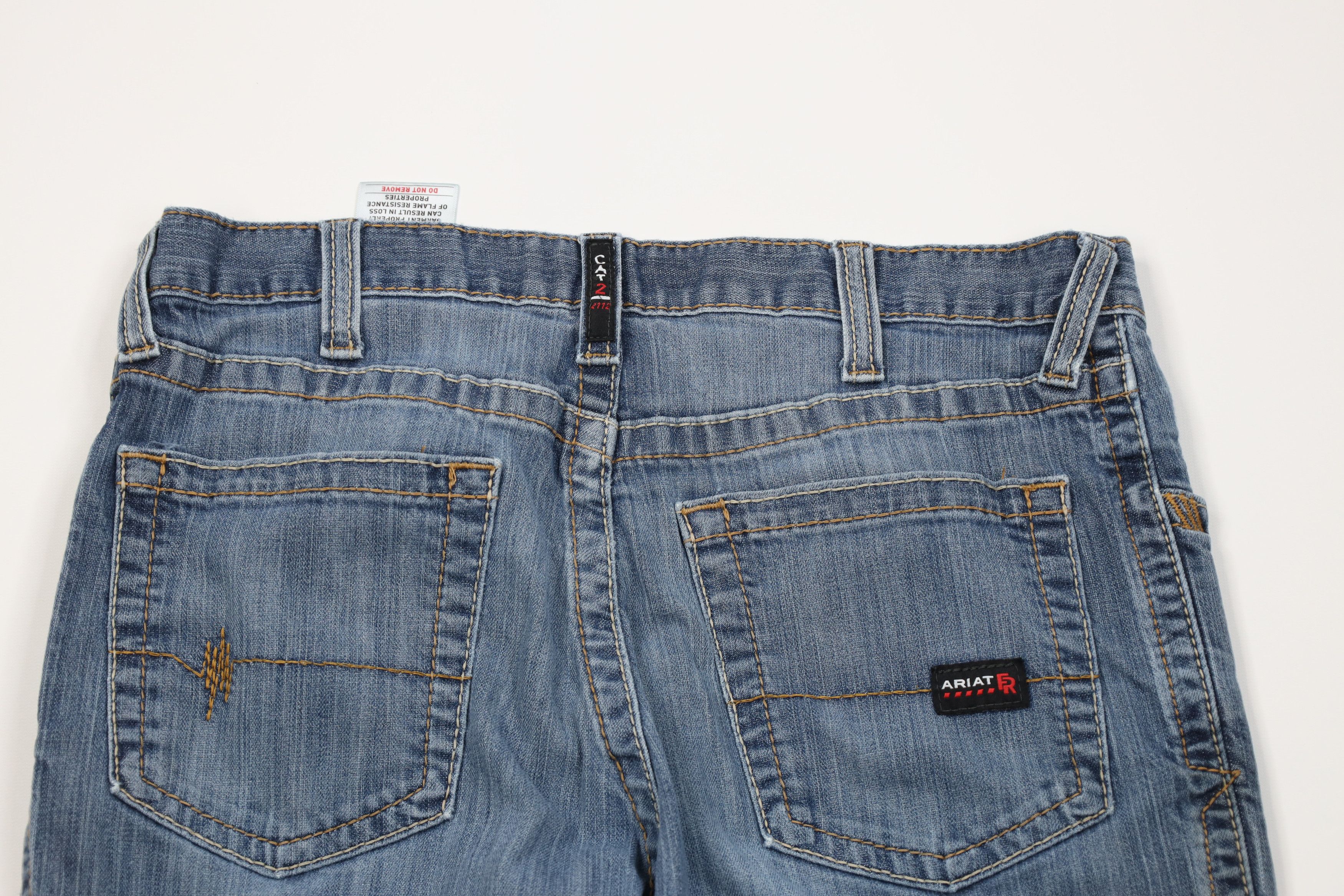 Ariat Ariat FR M4 Relaxed Fit Bootcut Denim Jeans Blue Workwear Size US 32 / EU 48 - 13 Thumbnail