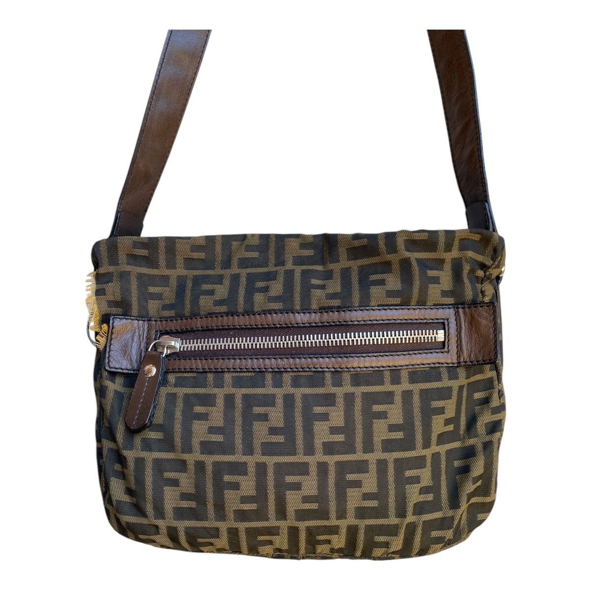 Fendi Fendi Monogram Women Crossbody Bag Canvas Leather Brown Size ONE SIZE - 2 Thumbnail
