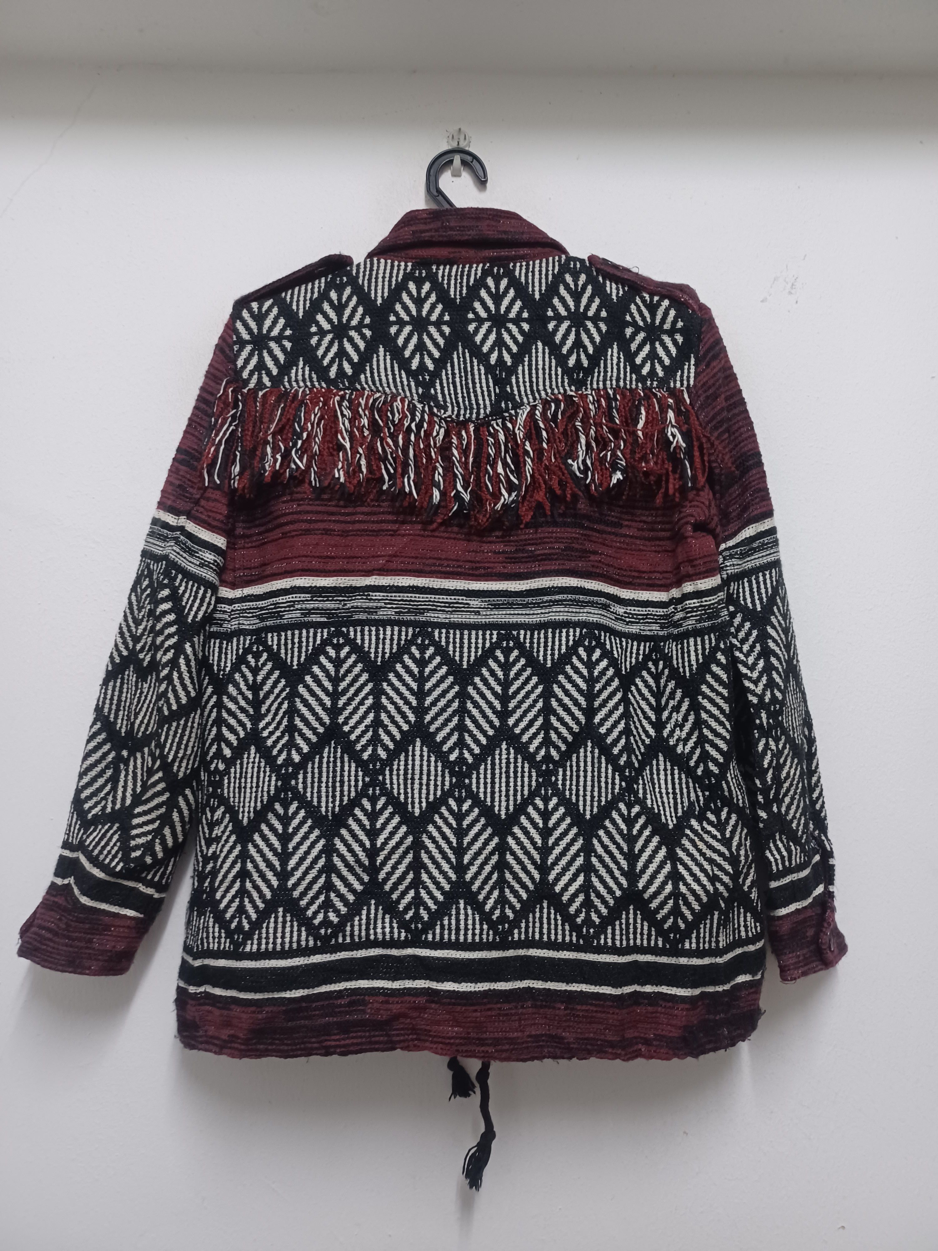 Mango × Native MNG Tribal Native Shacket Flannel Shirt Jacket Size S / US 4 / IT 40 - 2 Thumbnail