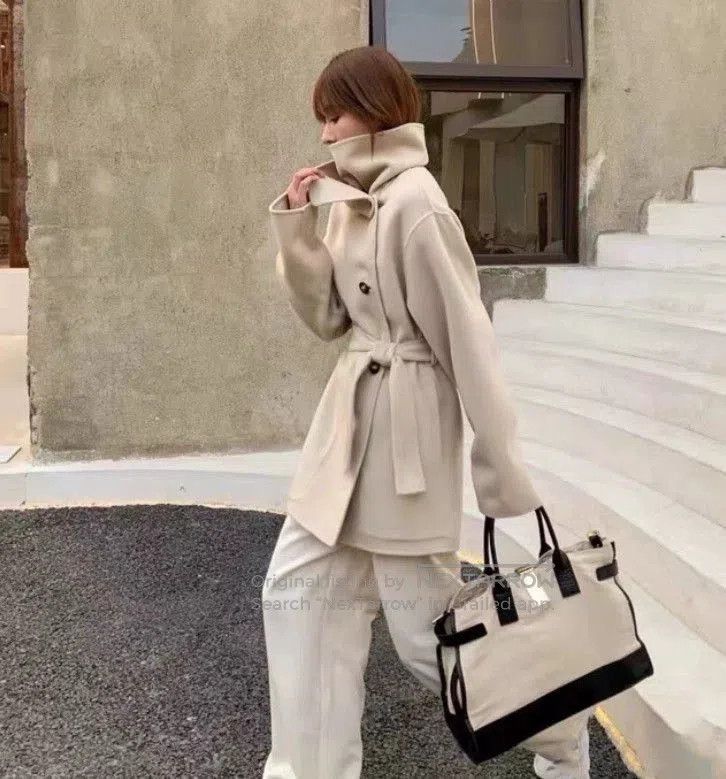 Hermes Hermes Oatmeal Cashmere Belted Coat. Size US XXS / EU 40 - 8 Thumbnail