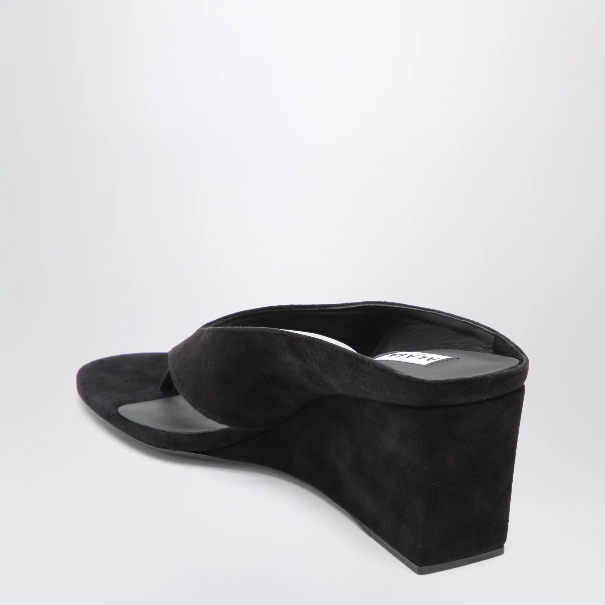 Alaia o1d2blof0426 Leather Thong Mules in Black Size US 10 / IT 40 - 4 Thumbnail