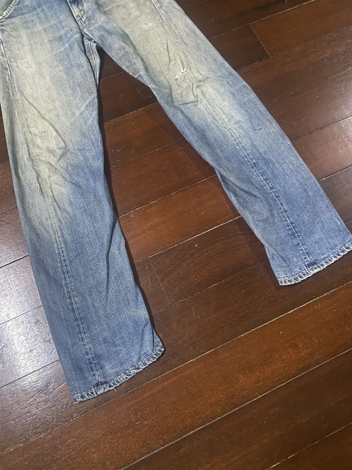 Lee Repro Vintage 50s Lee Jeans Sanforized mud wash distressed Size US 33 - 7 Thumbnail